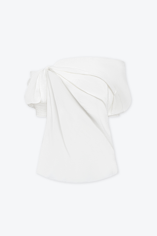 Poppy Off-Shoulder Deconstruction Top