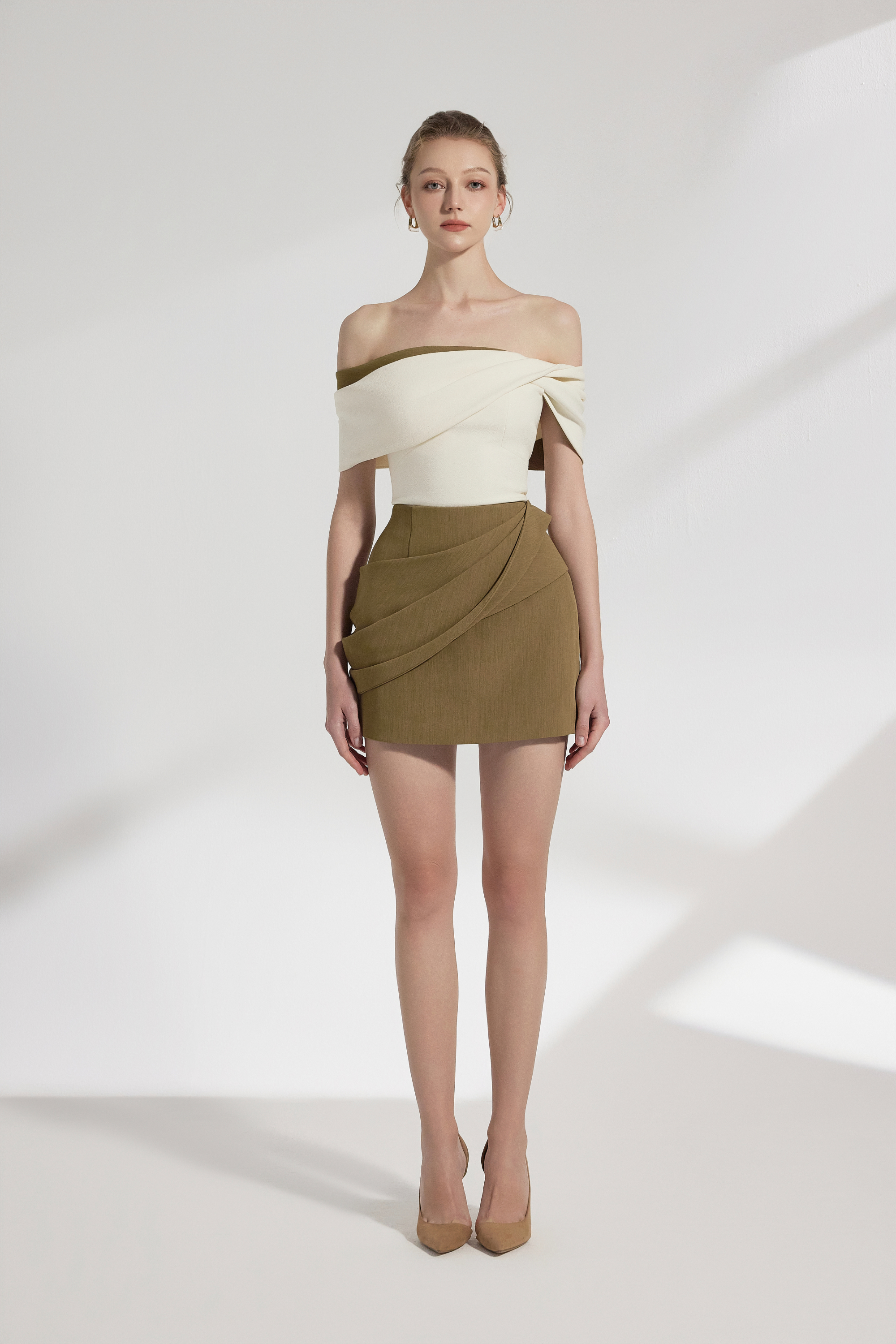 Naya Draping A-line Mini Skirt