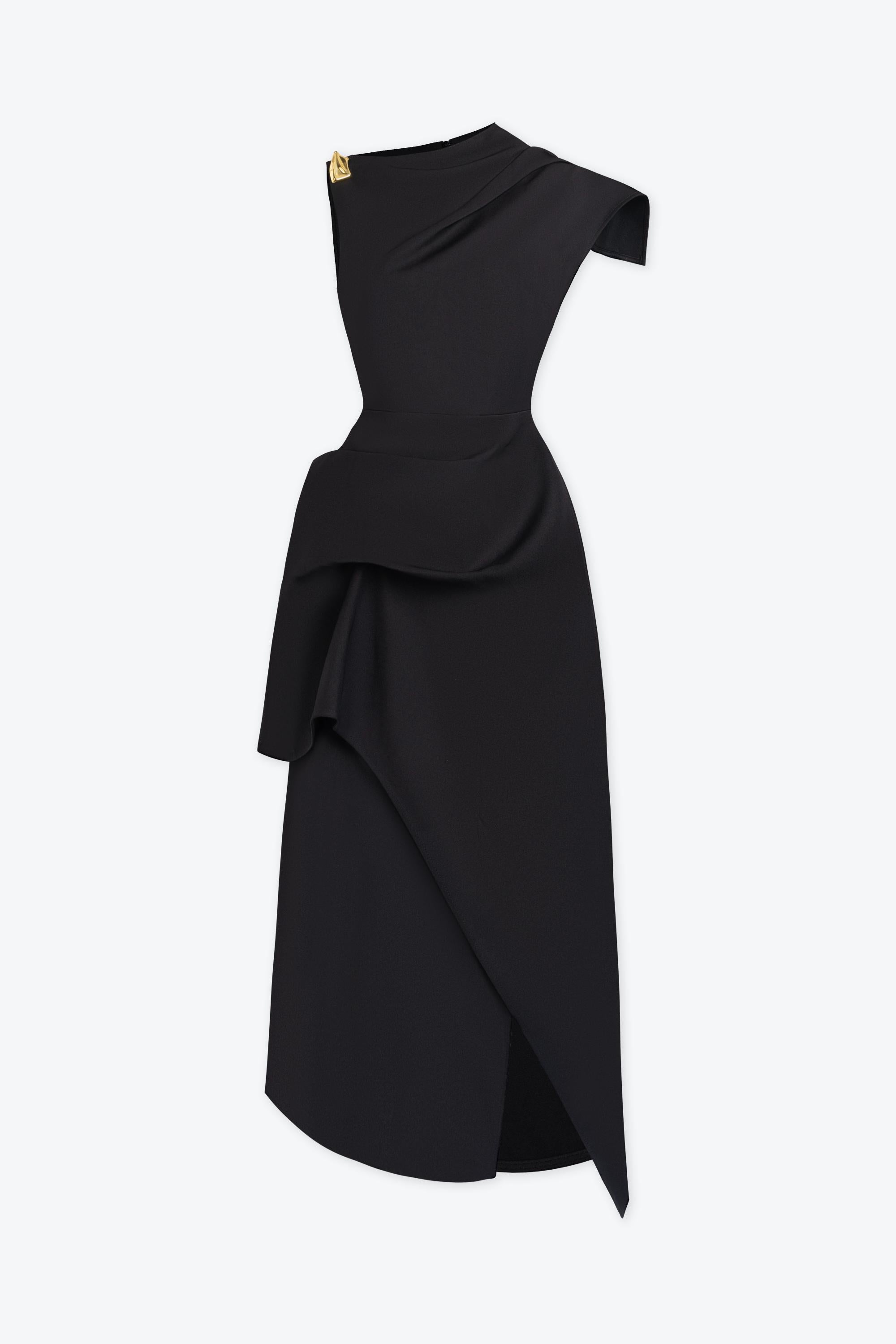 Calla Asymmetric Midi Dress