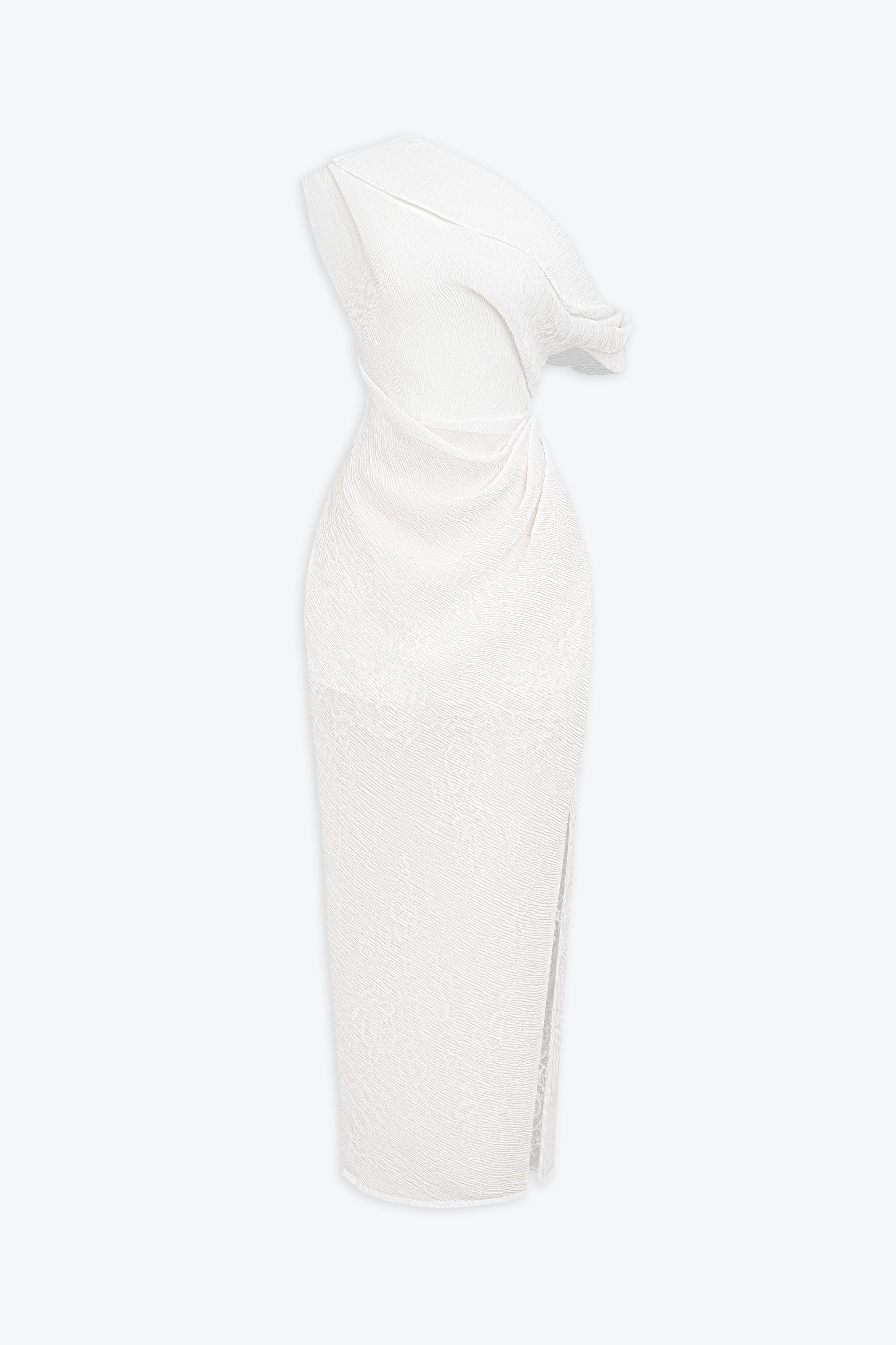 Celes Neck Detail Midi Dress