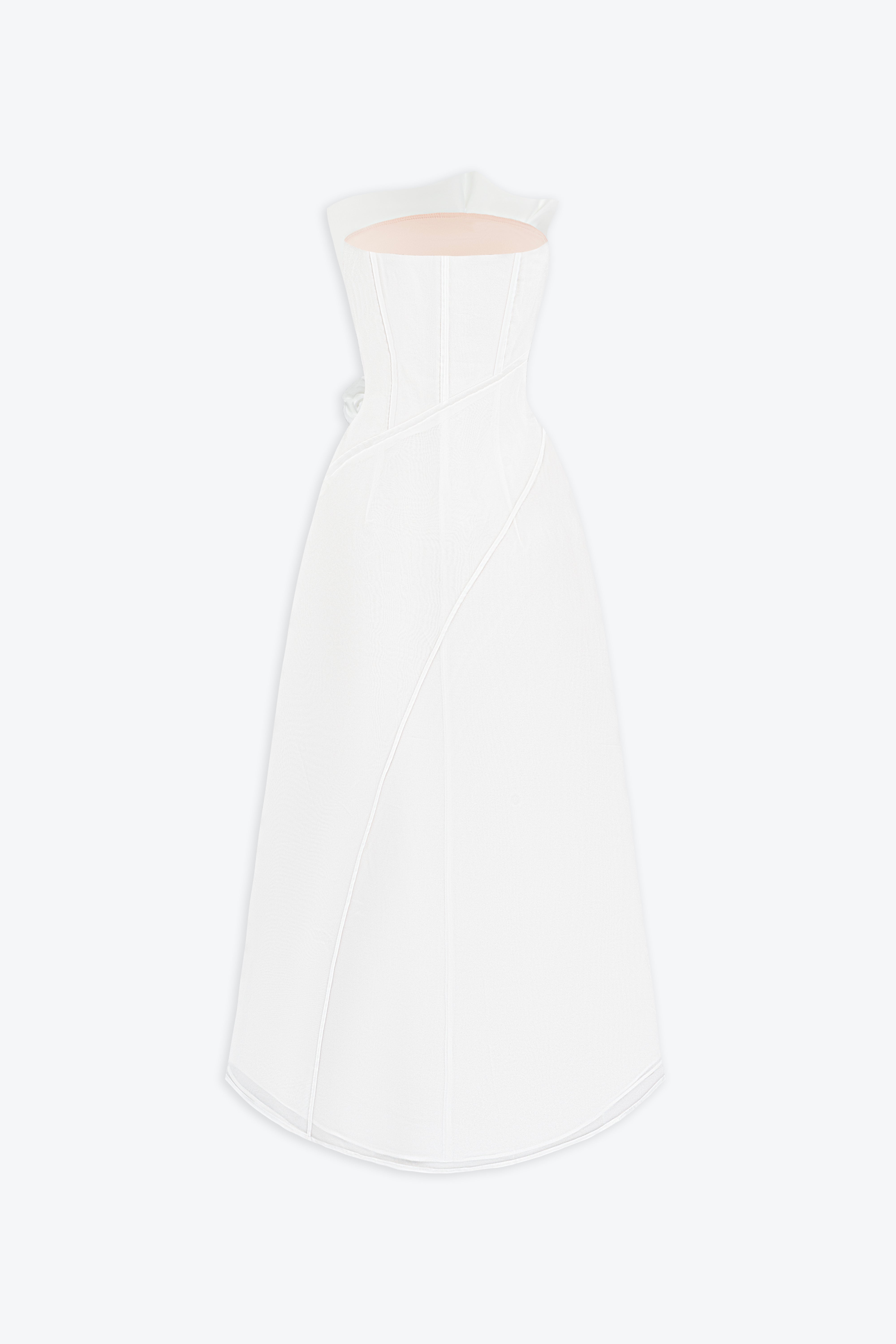 Senora Draping Strapless Midi Dress