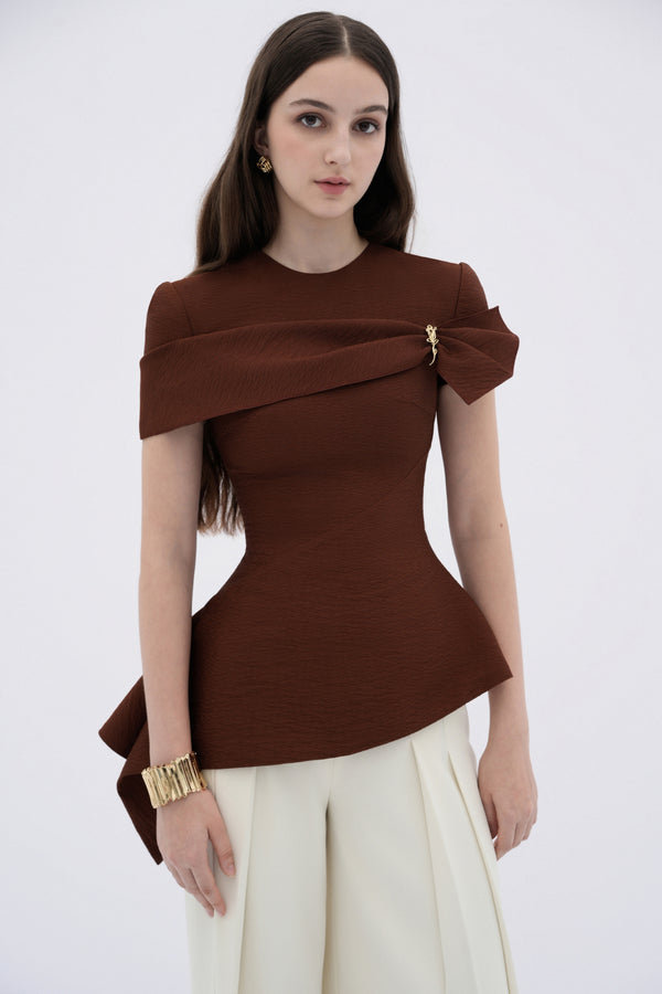 Sienna Asymmetrical Draped Top