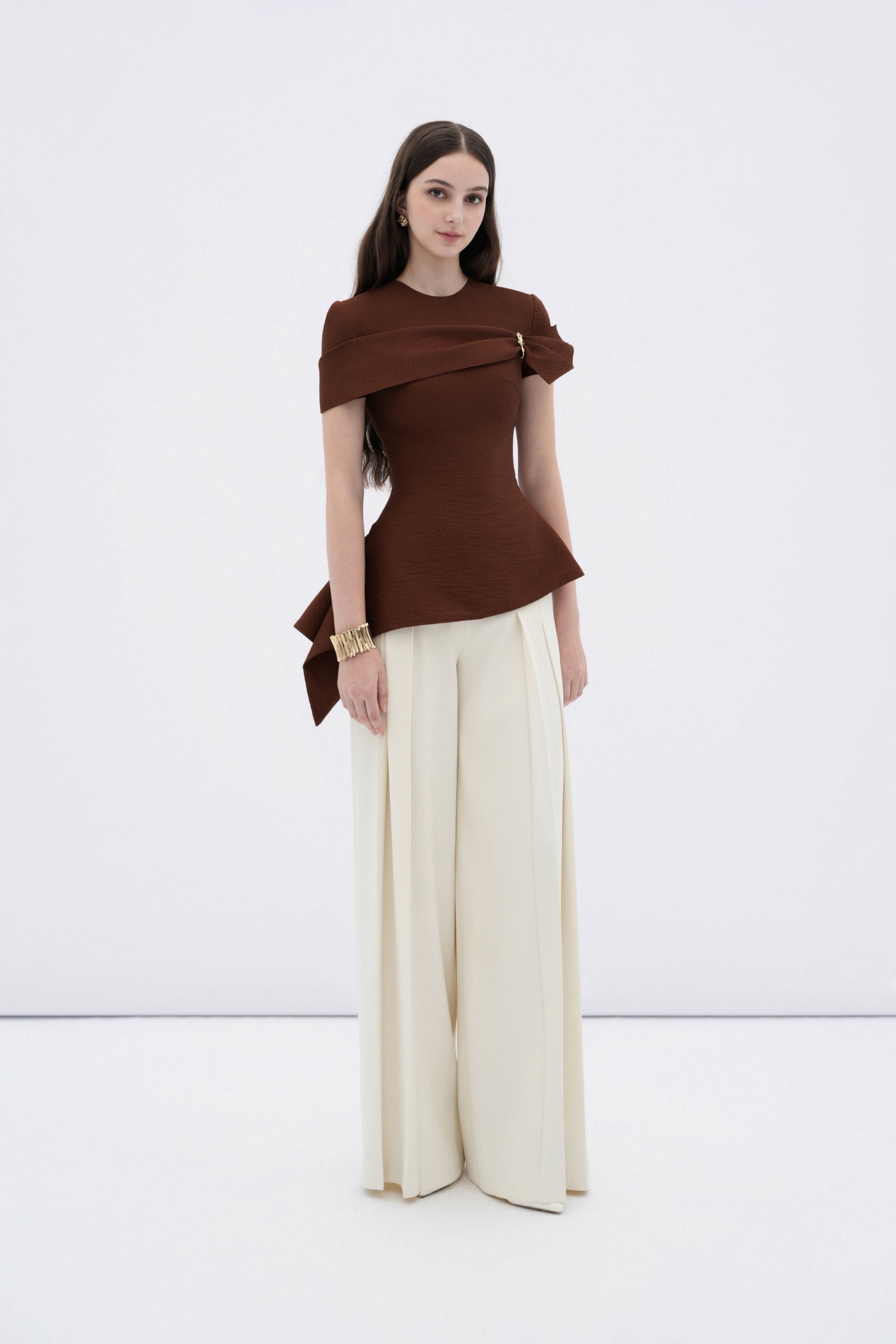 Mae Pleated High-Waisted Trousers