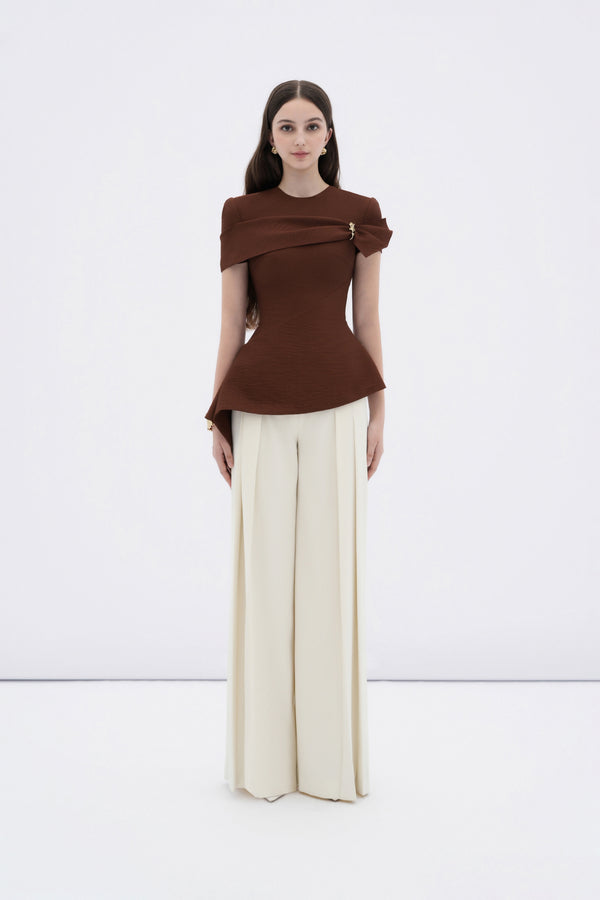 Mae Pleated High-Waisted Trousers