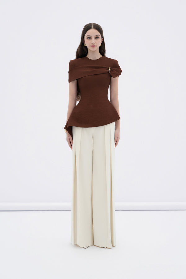 Mae Pleated High-Waisted Trousers