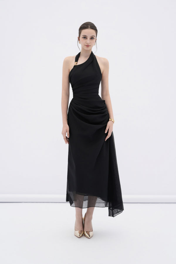 Elowen Draped Midi Dress