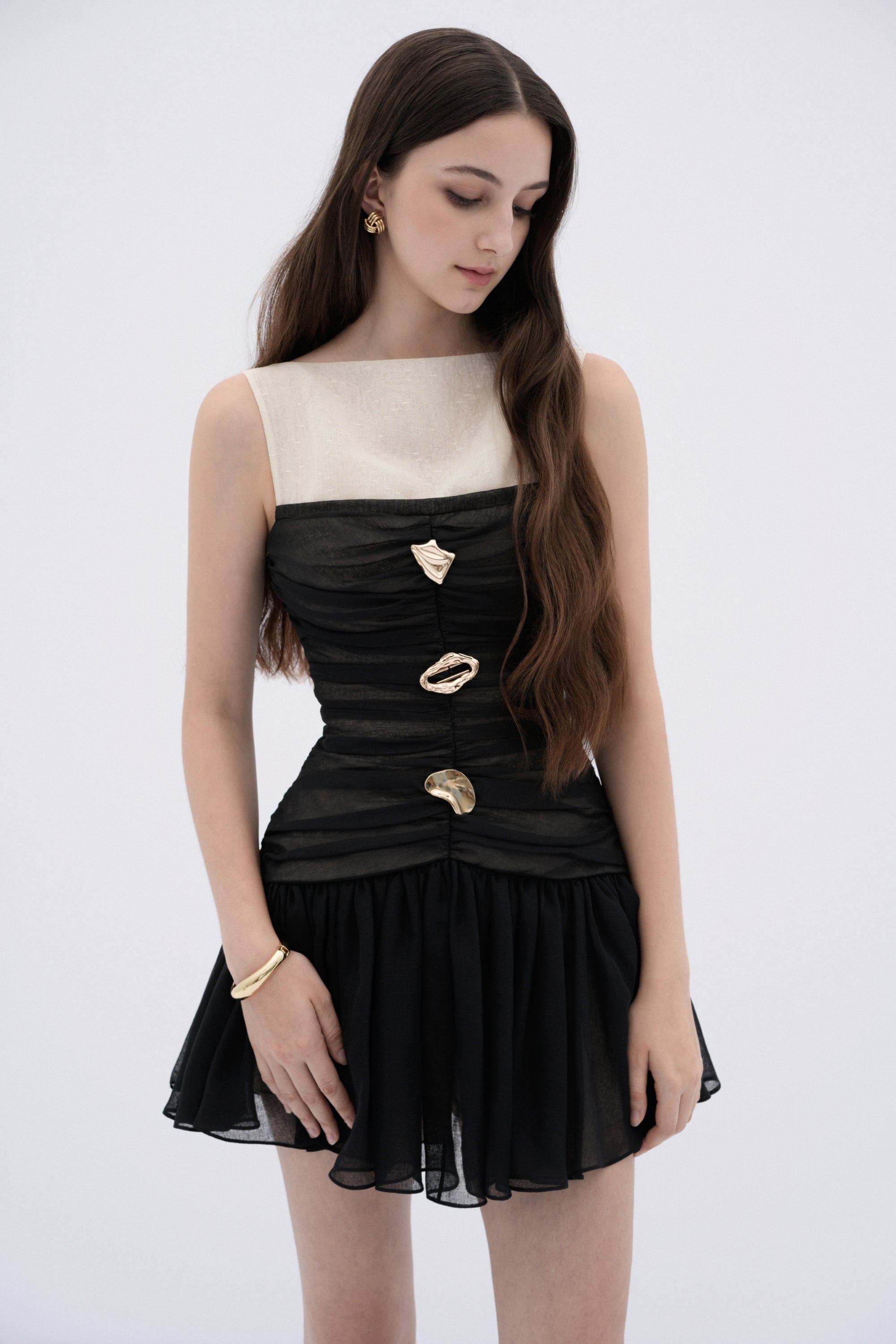 Faye Ruched Mini Dress