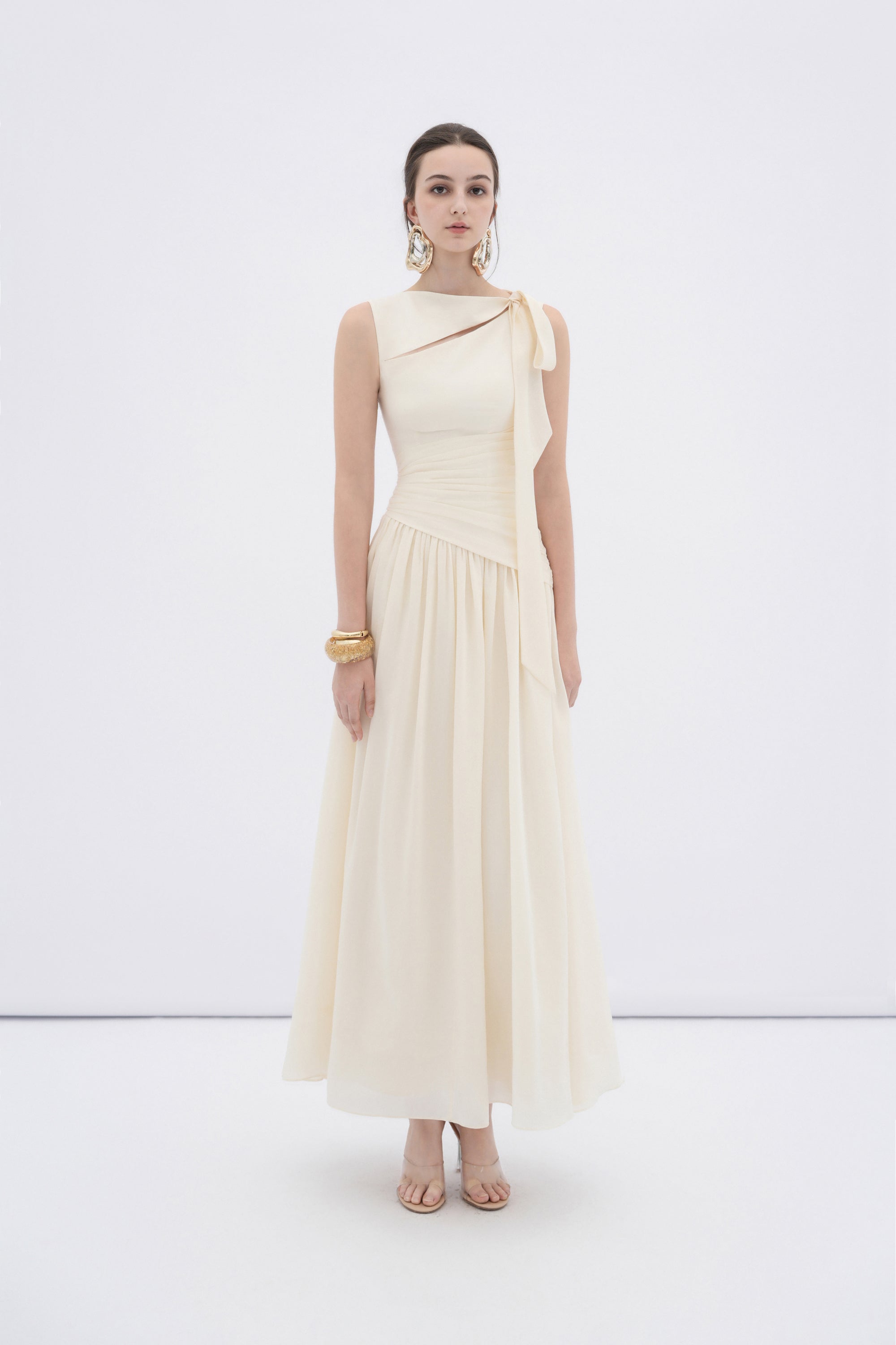 Ciel Asymmetric Cut-Out Midi Dress
