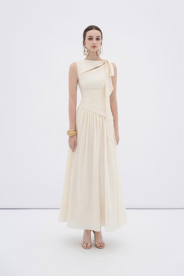 Ciel Asymmetric Cut-Out Midi Dress