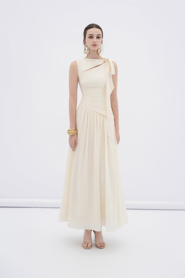 Ciel Asymmetric Cut-Out Midi Dress