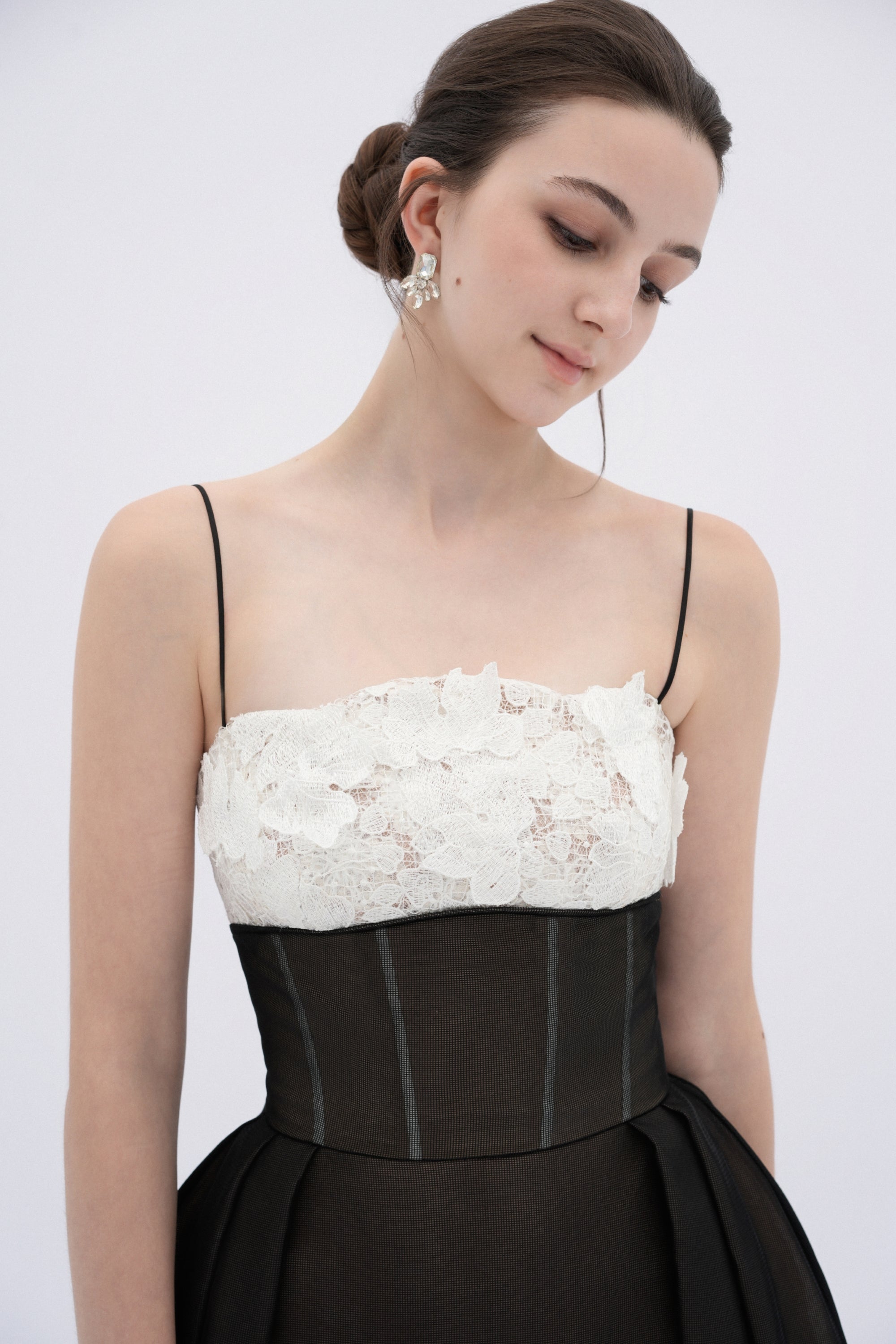 Vela Sheer Lace Midi Dress