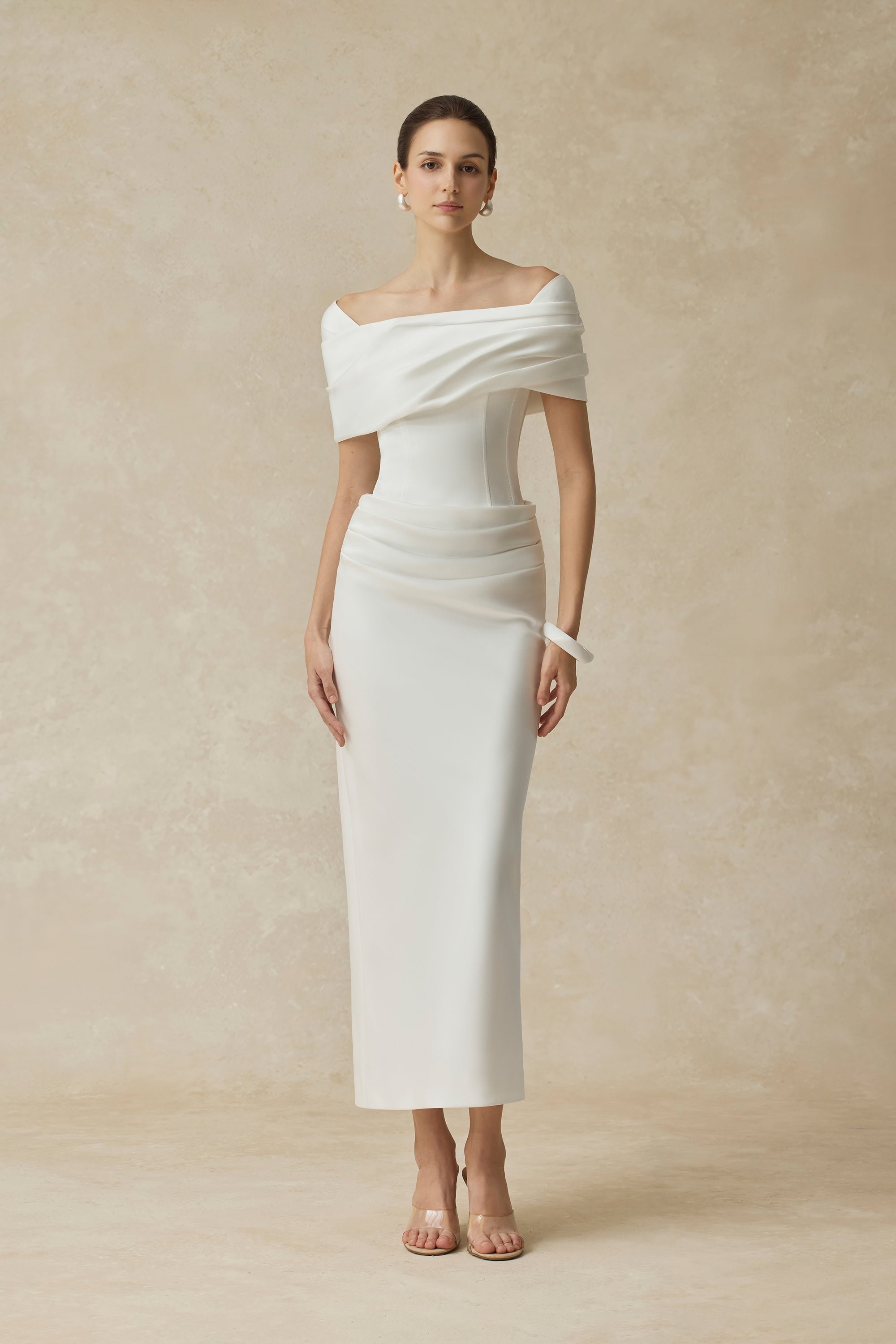 Solara Draped Midi Dress