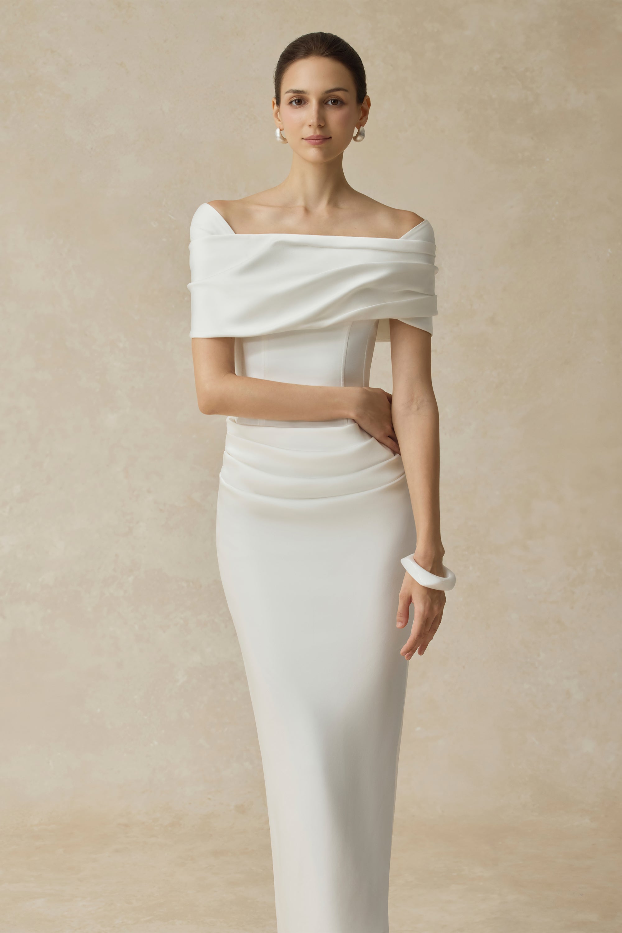 Solara Draped Midi Dress