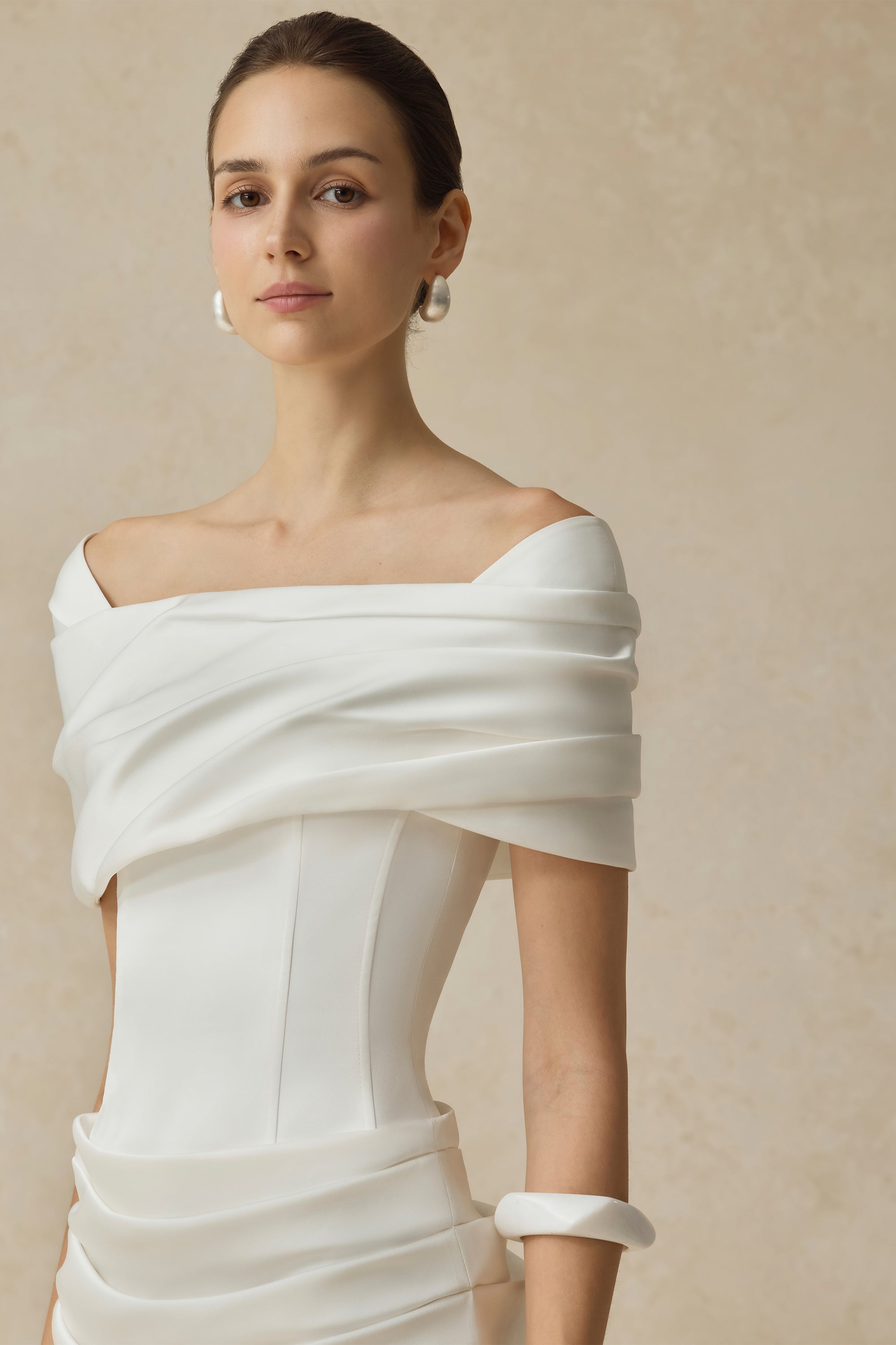 Solara Draped Midi Dress