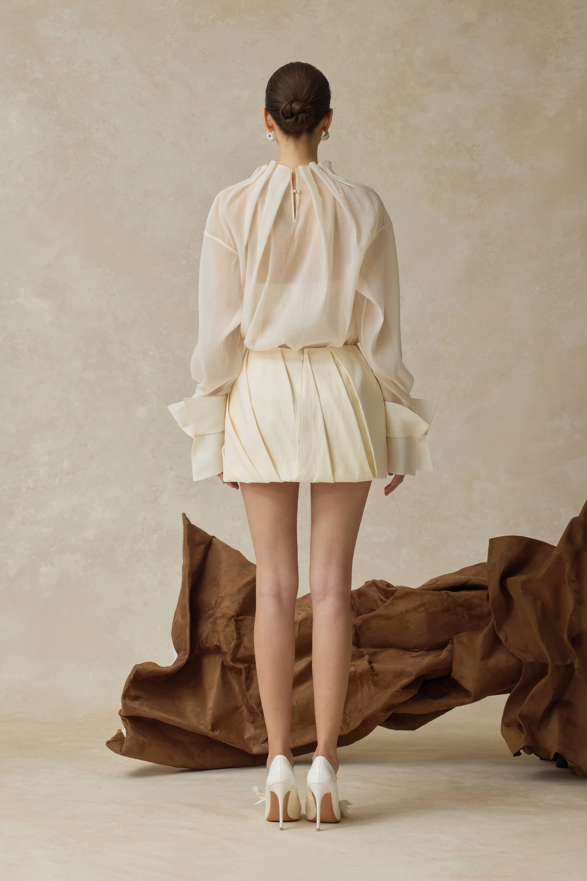 Inanna Blouse With Draped Neckline