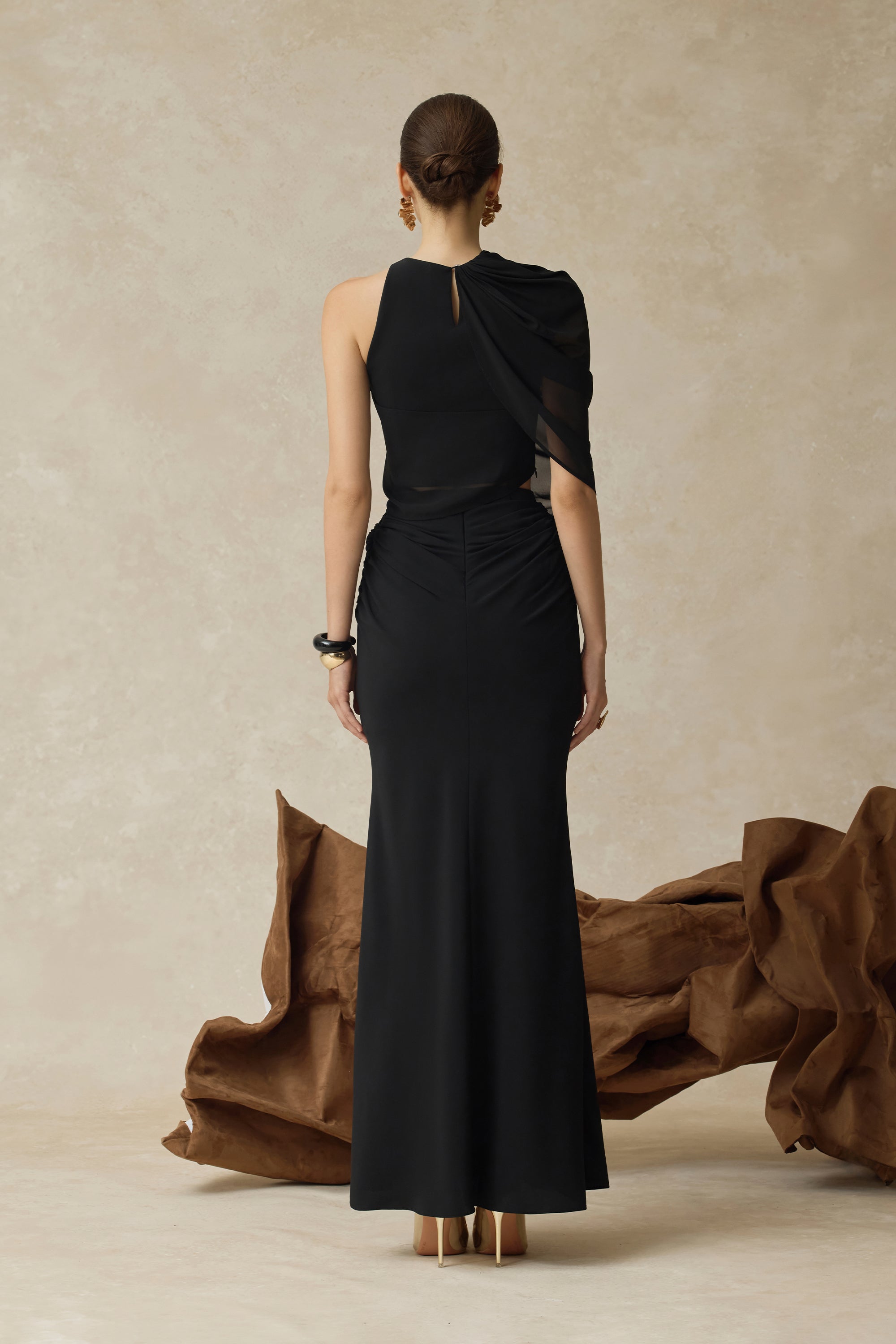 Averi nne-shoulder Draped Top