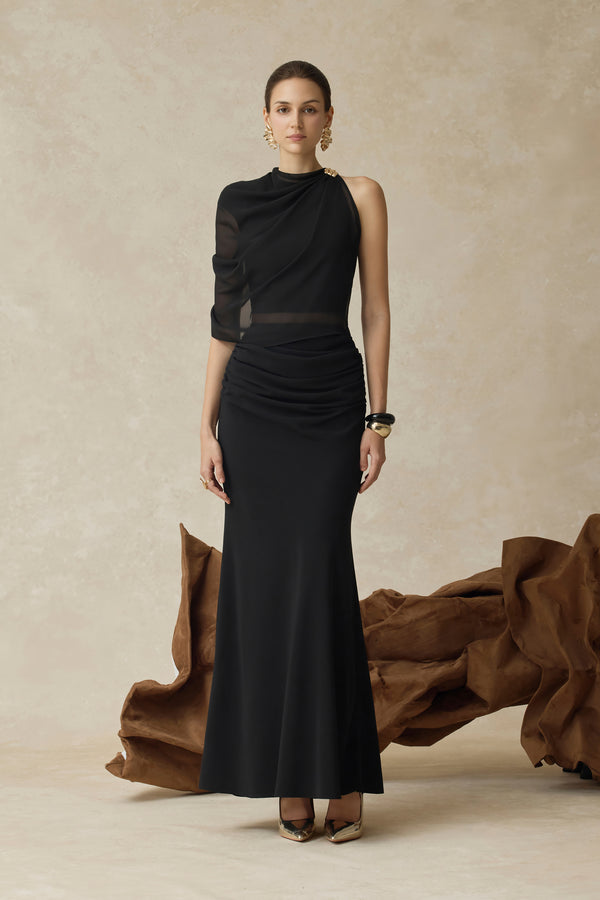Averi nne-shoulder Draped Top