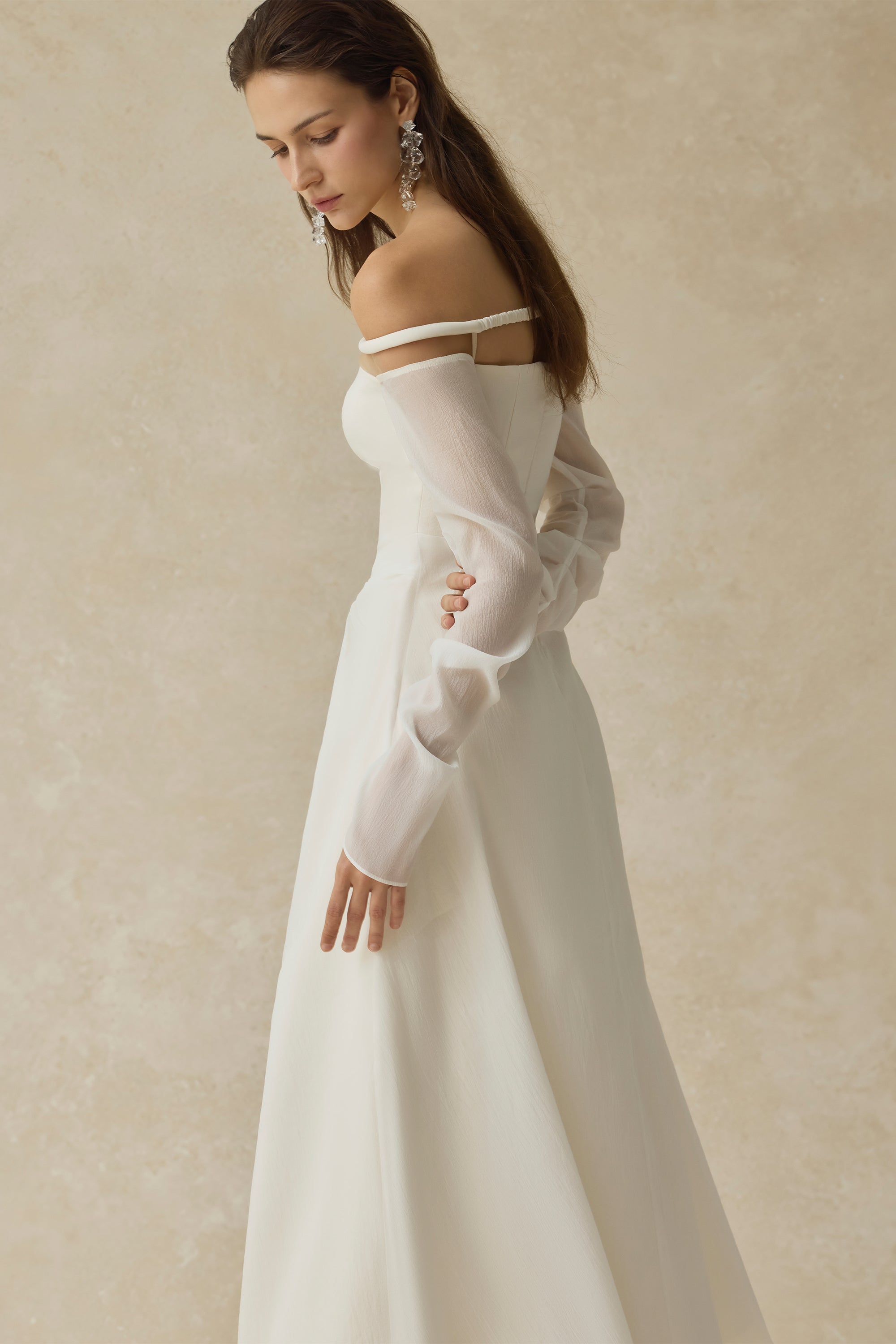 Velora Off-shoulder Midi Dress With Twisted Detail