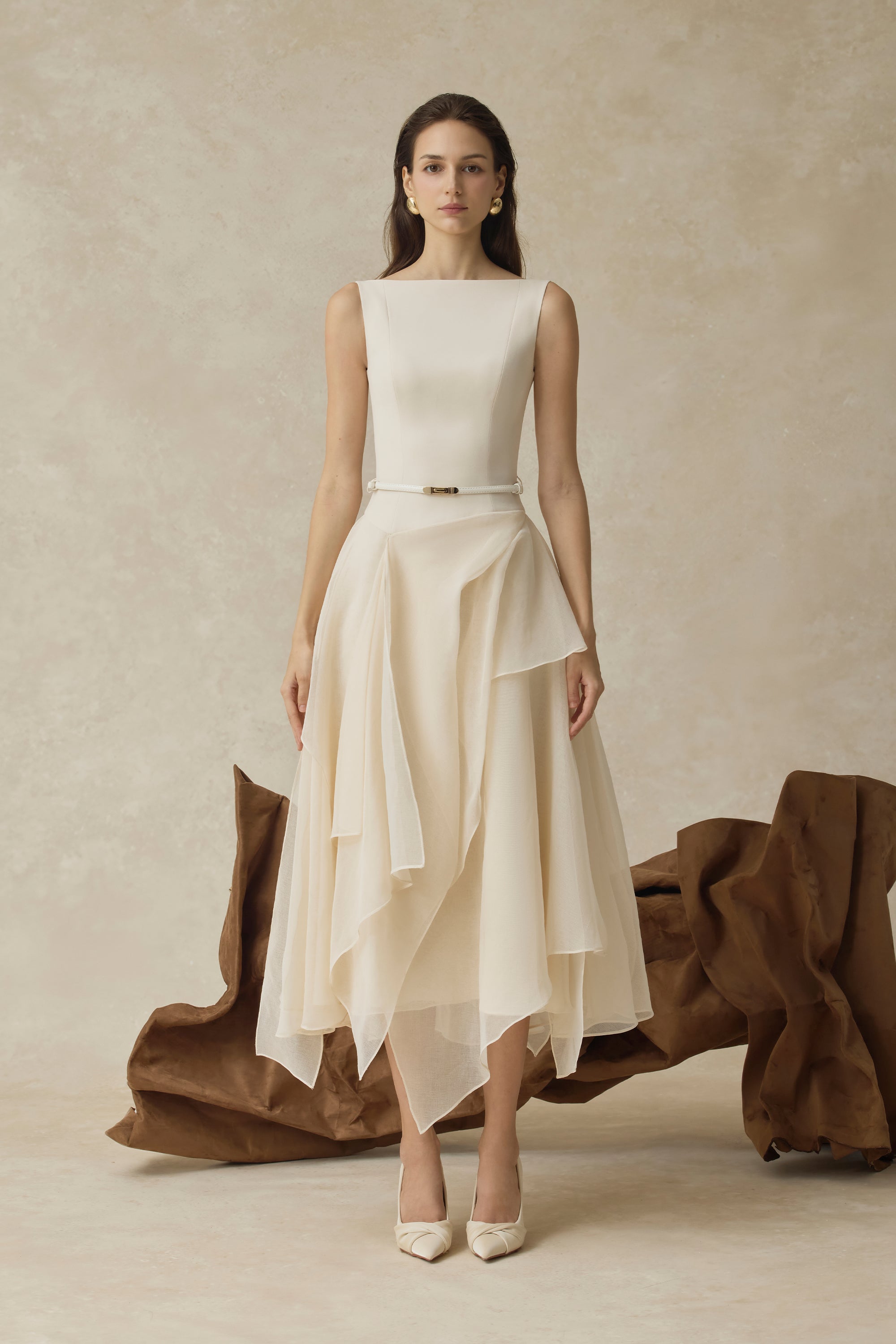 Seraphelle Layered A-line Midi Dress