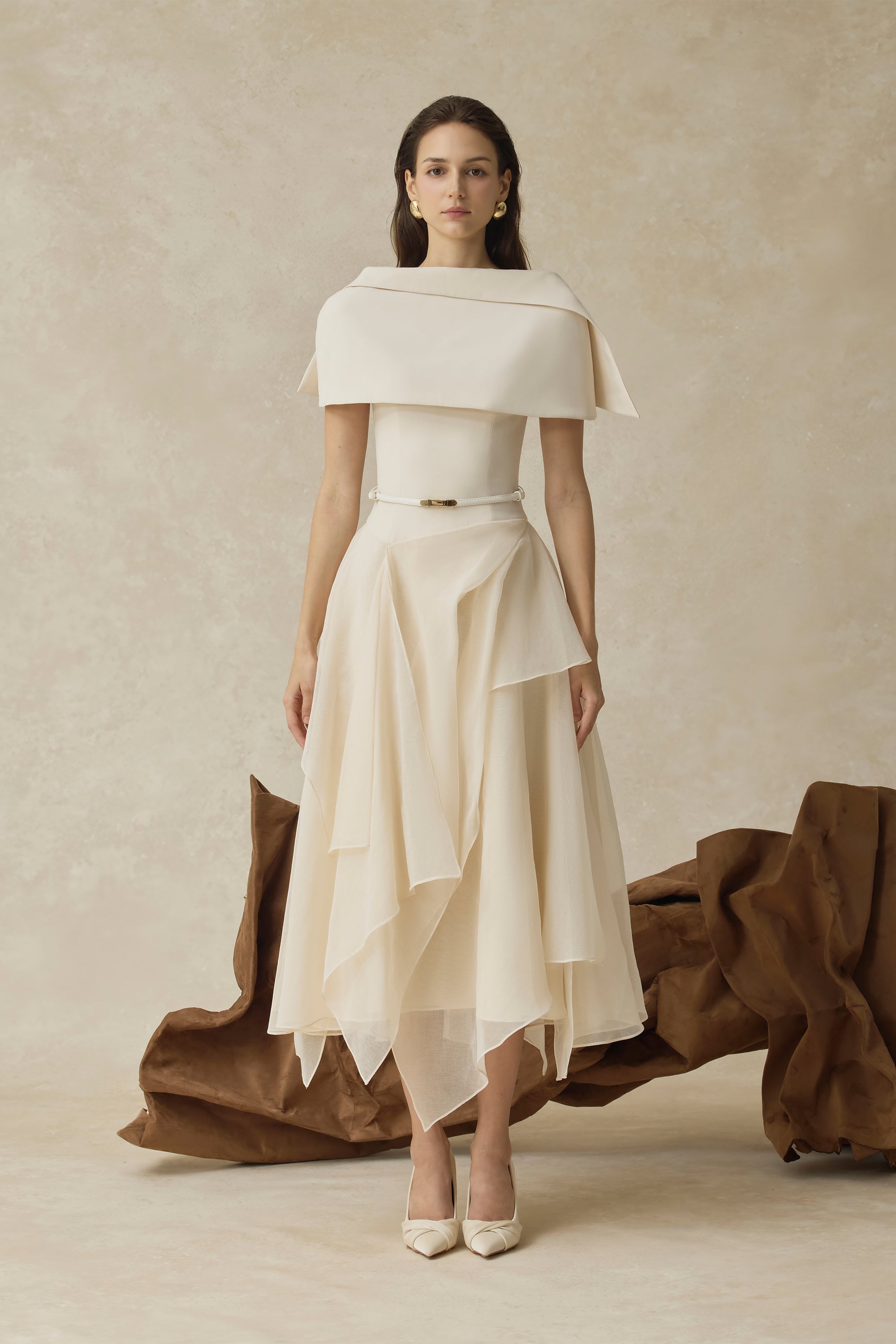 Seraphelle Layered A-line Midi Dress