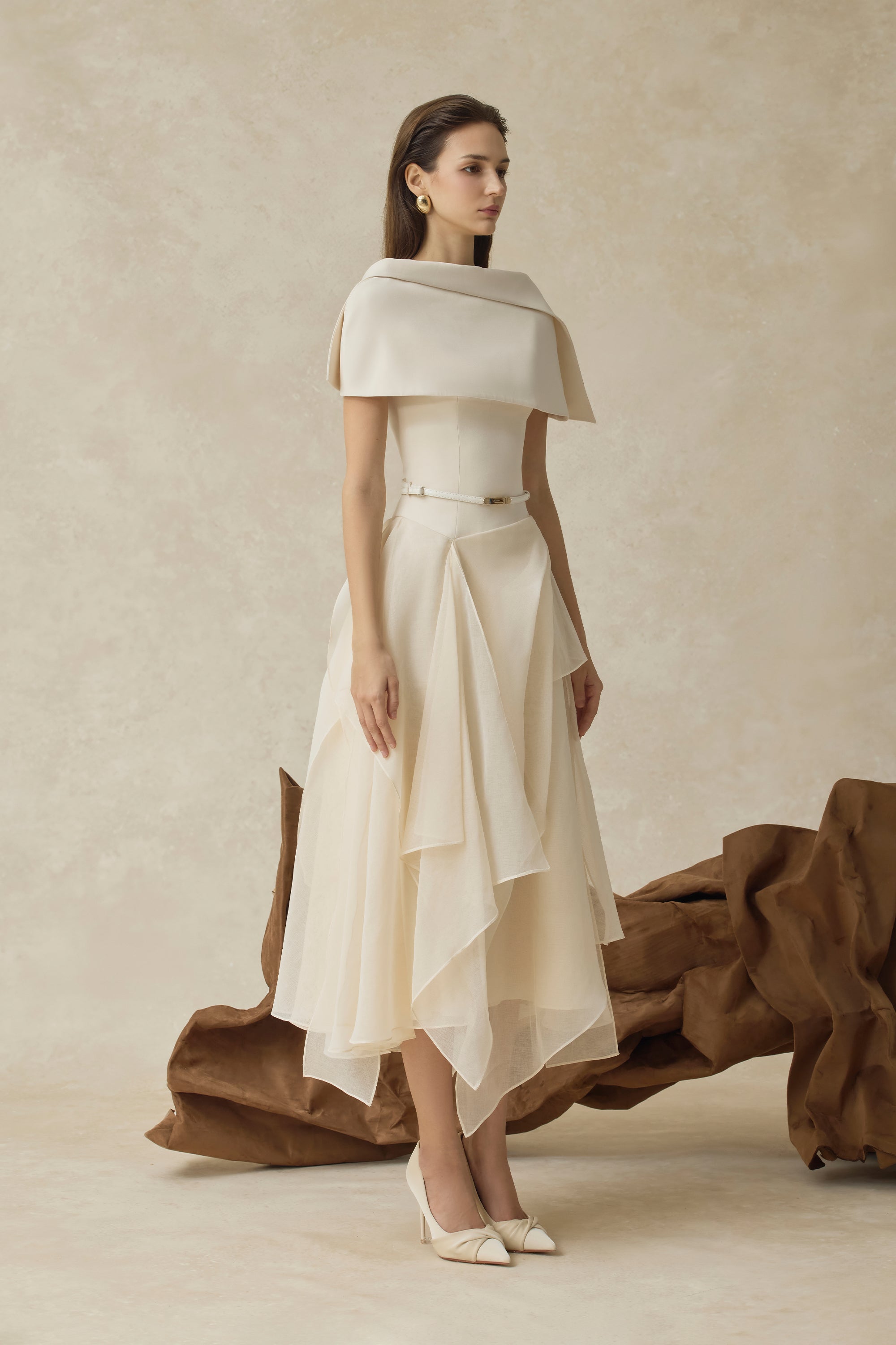 Seraphelle Layered A-line Midi Dress