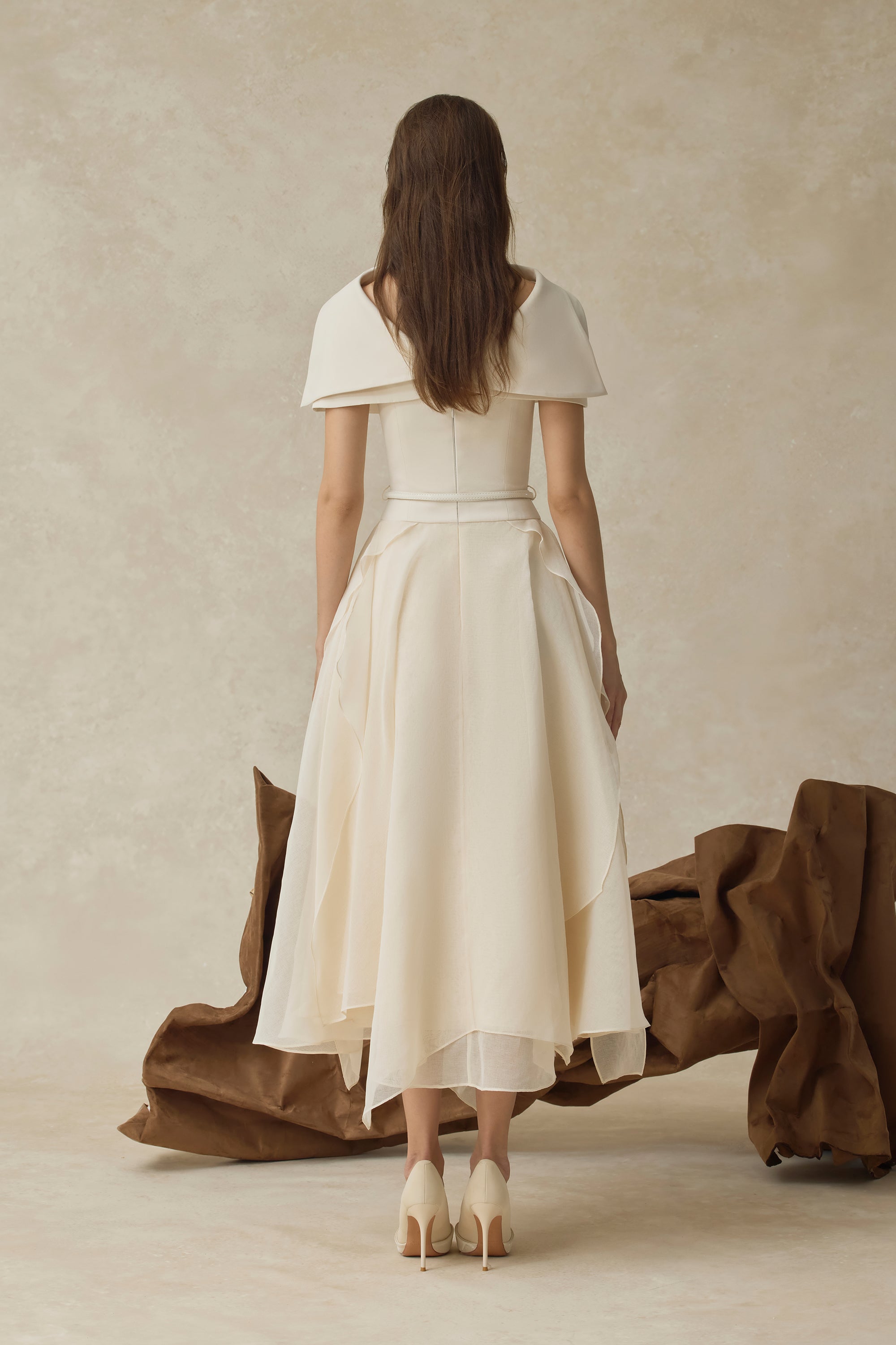 Seraphelle Layered A-line Midi Dress
