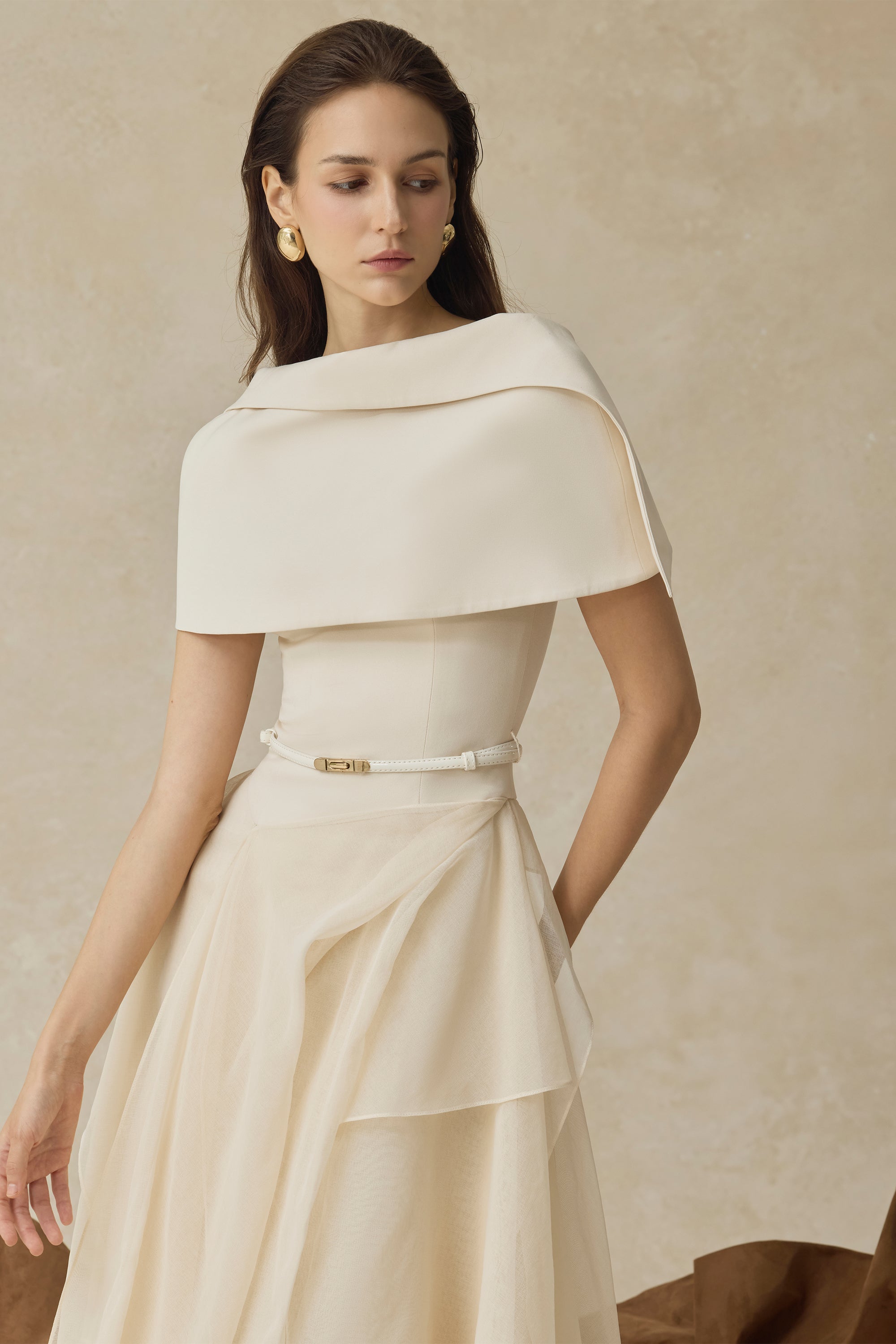 Seraphelle Layered A-line Midi Dress