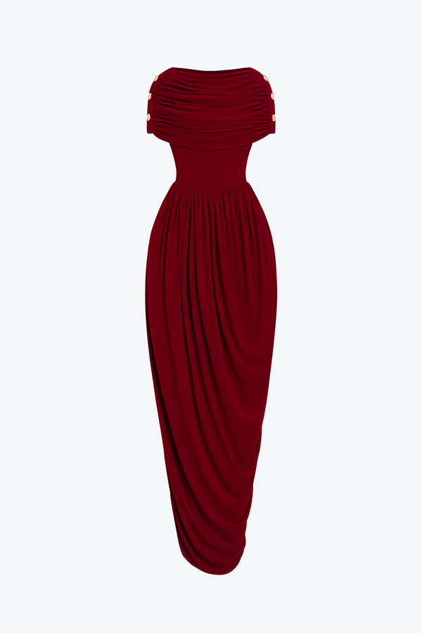 Elyra Ruched Midi Dress