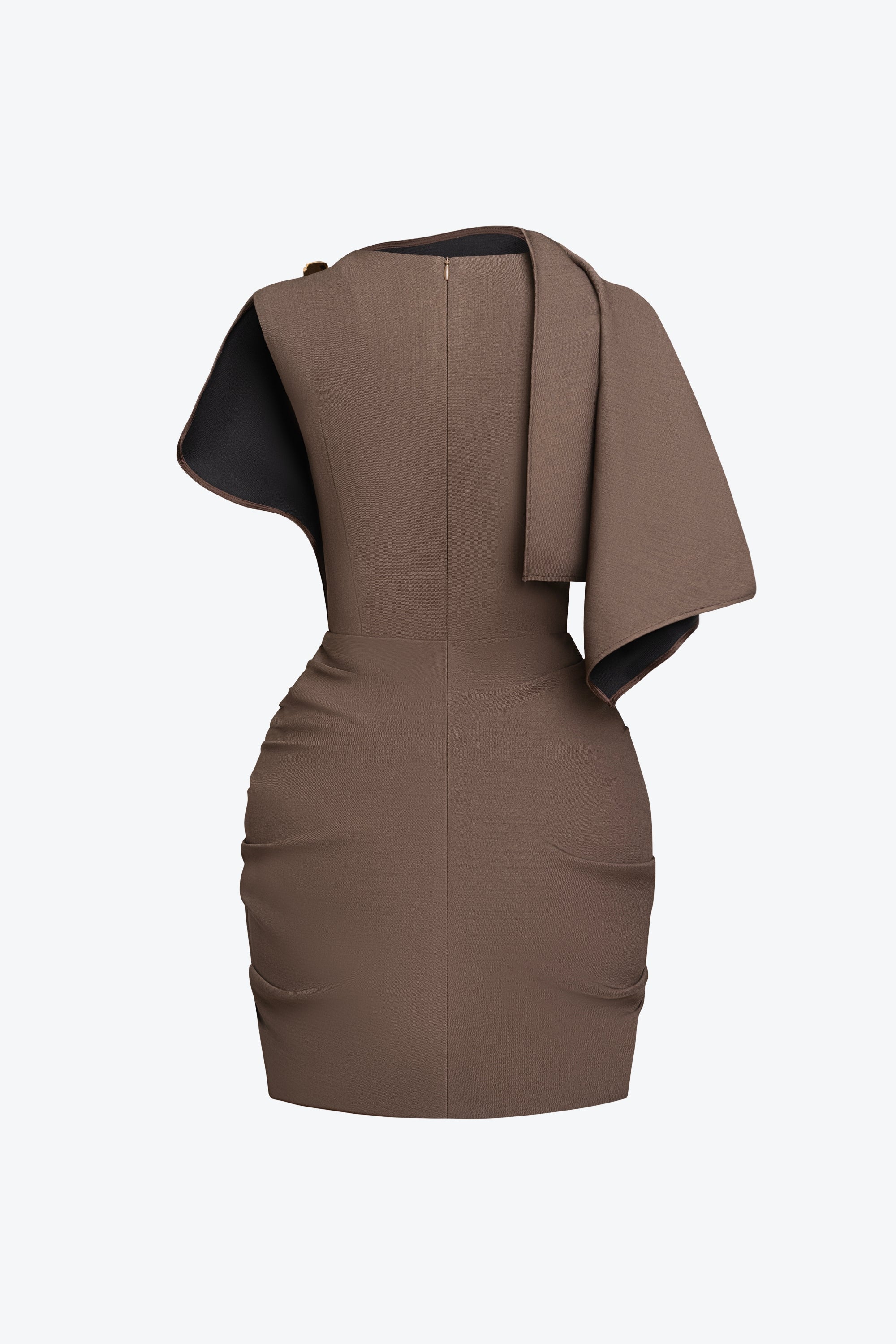 Lyrenia Asymmetric Draped Mini Dress