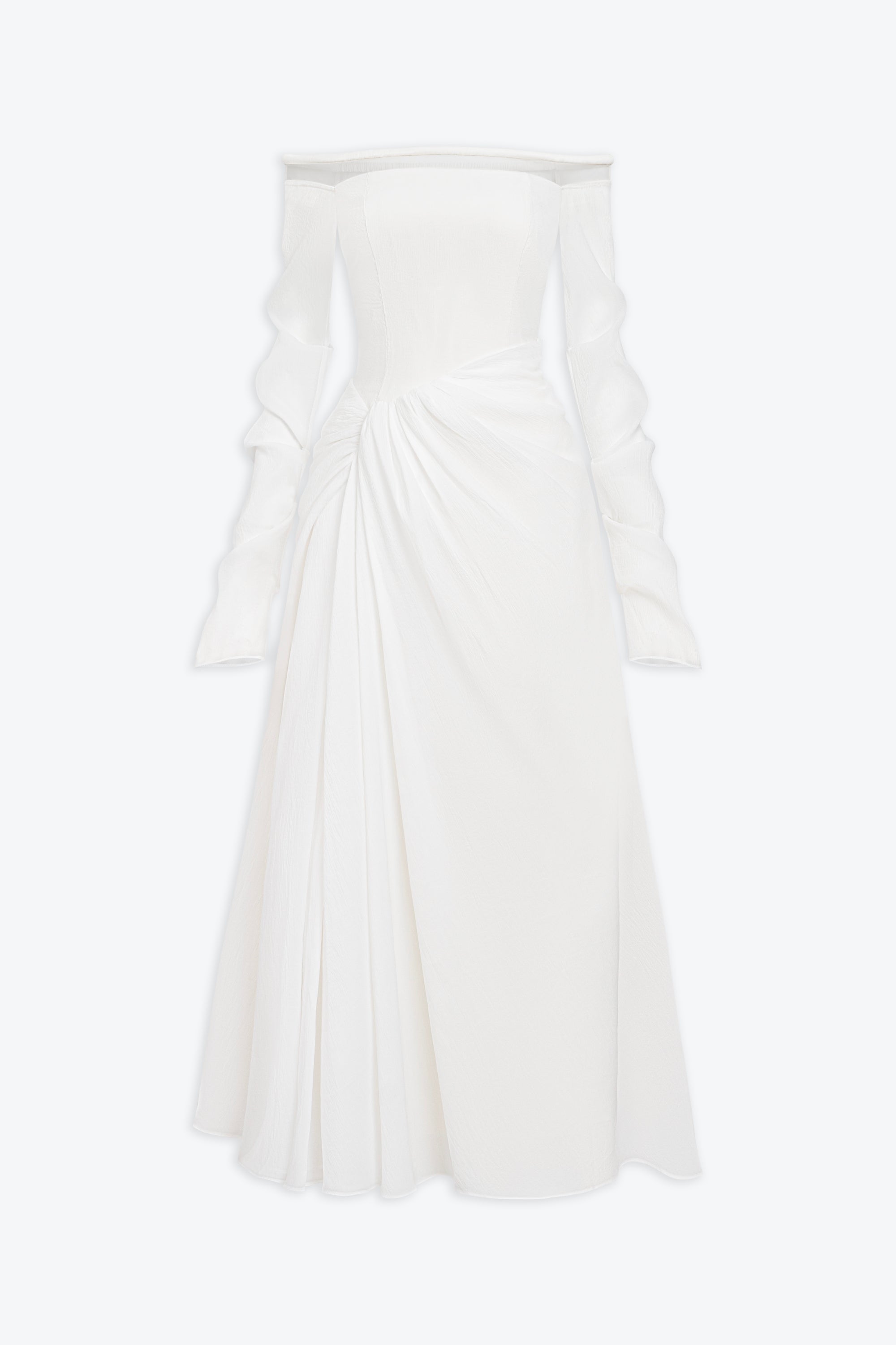 Velora Off-shoulder Midi Dress With Twisted Detail