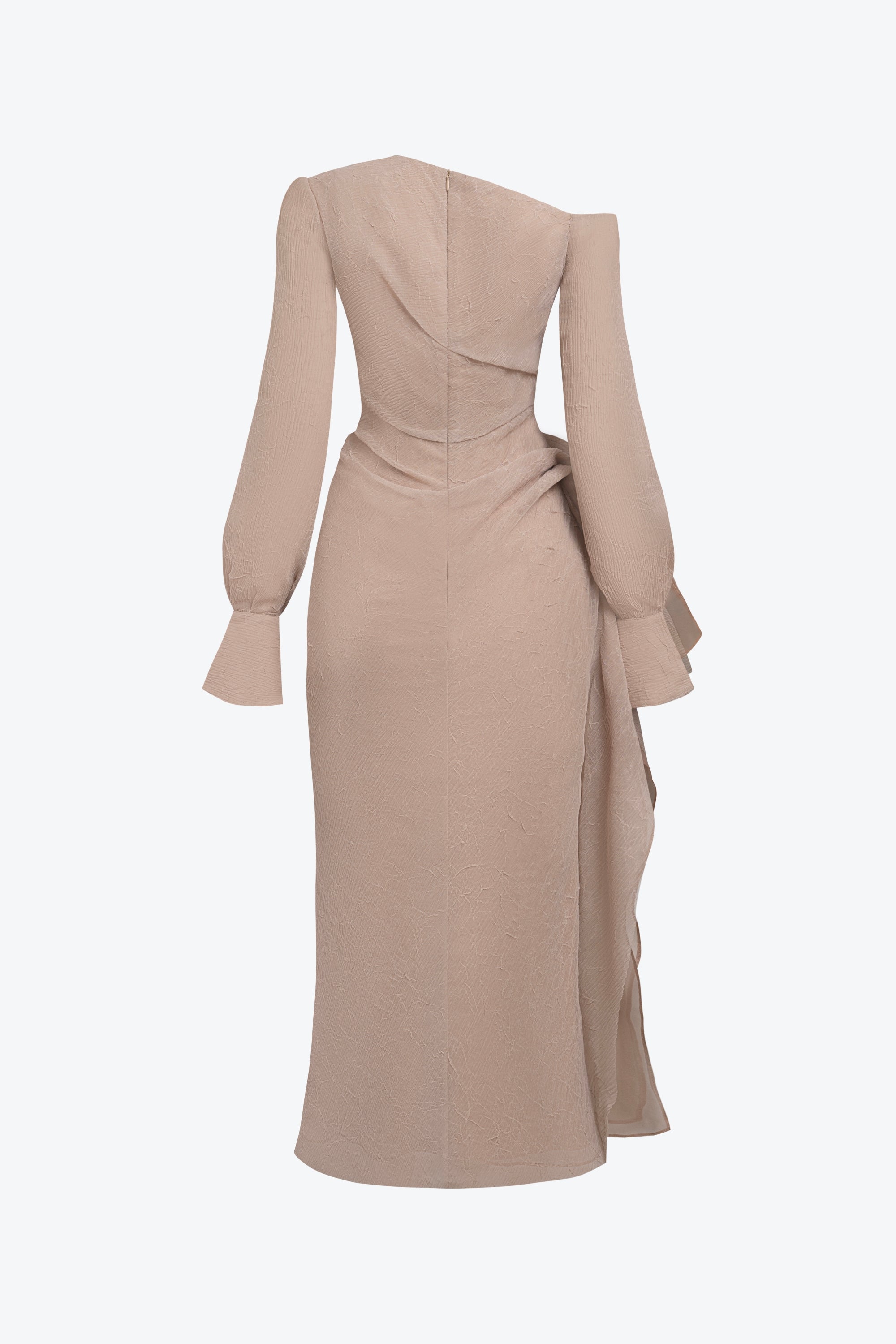 Elarion Asymmetric Long Sleeve Dress