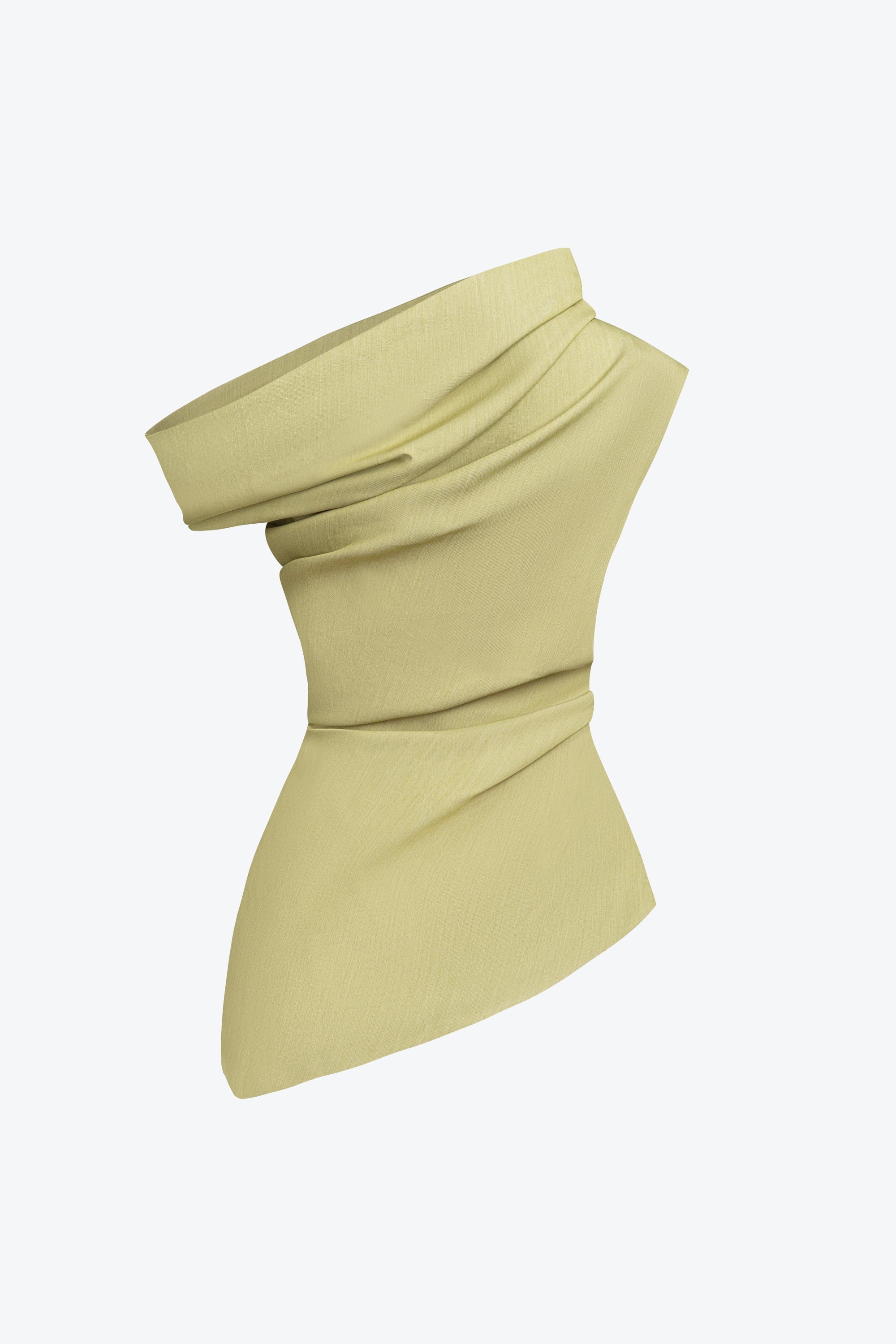 Phoebe Asymmetrical One-shoulder Draped Top