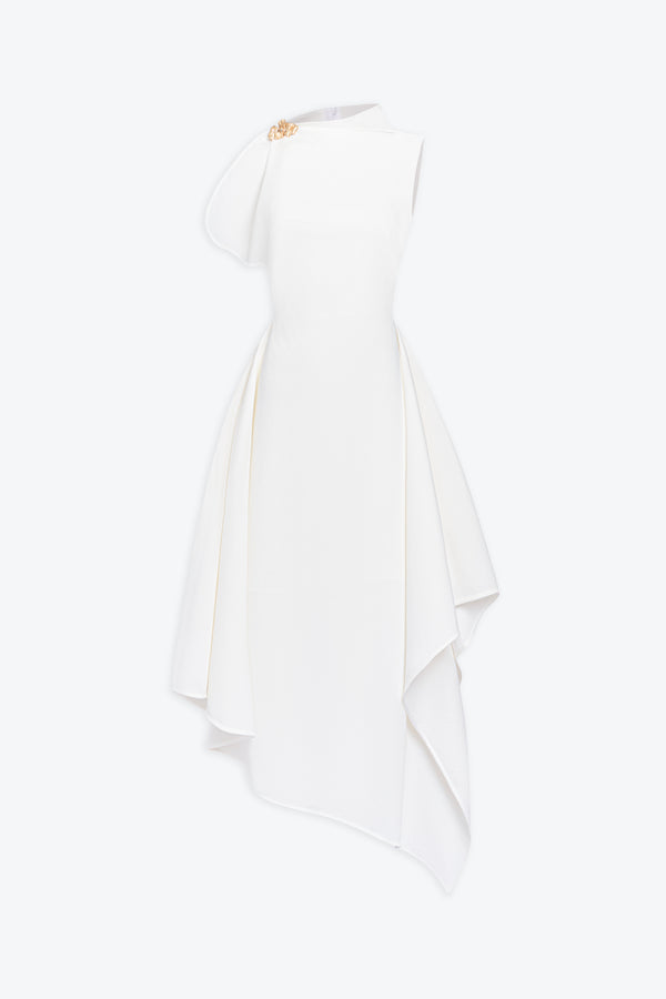 Cerelle Asymmetric Flared Midi Dress