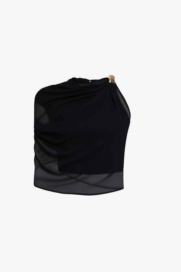 Averi one-shoulder Draped Top
