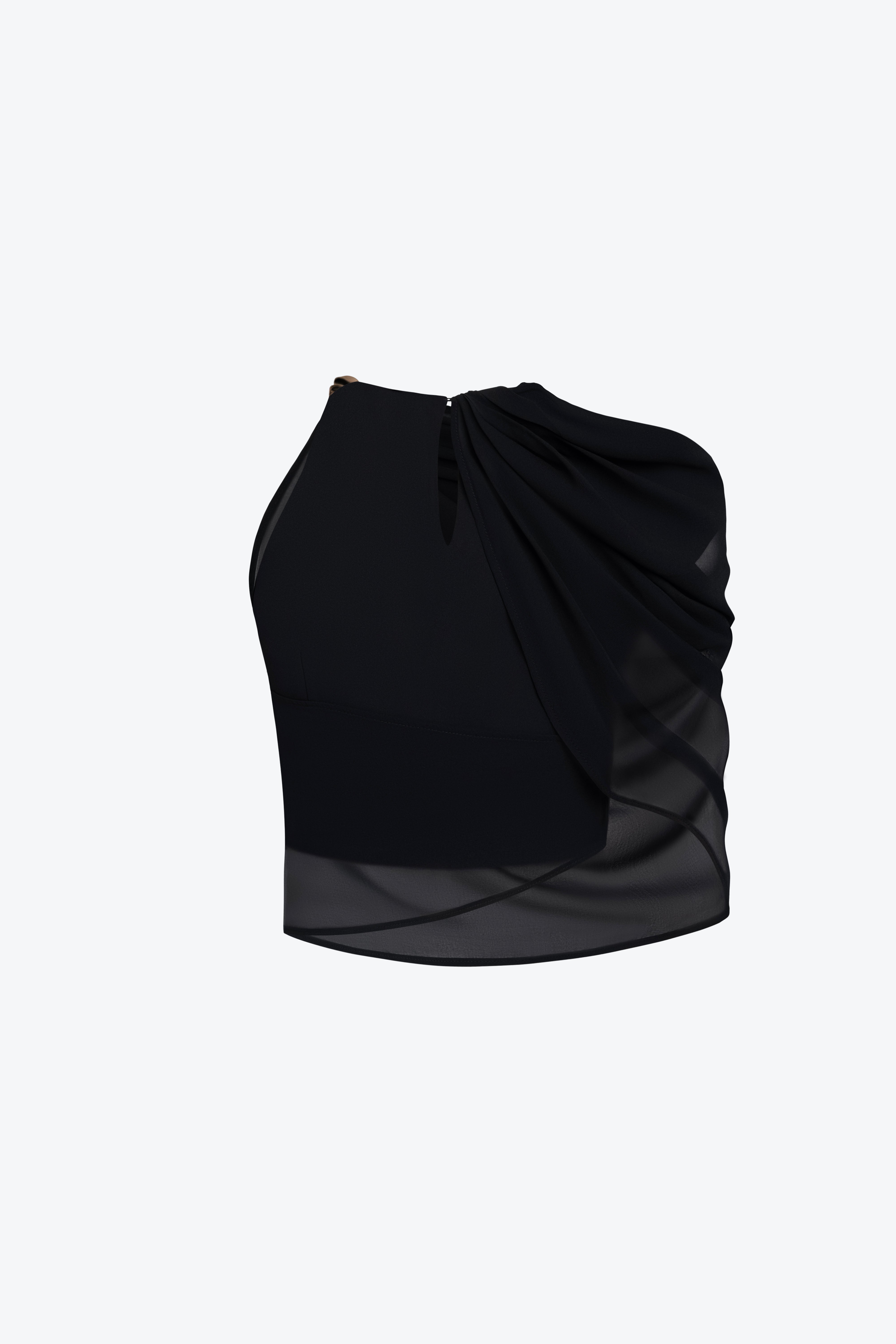 Averi one-shoulder Draped Top