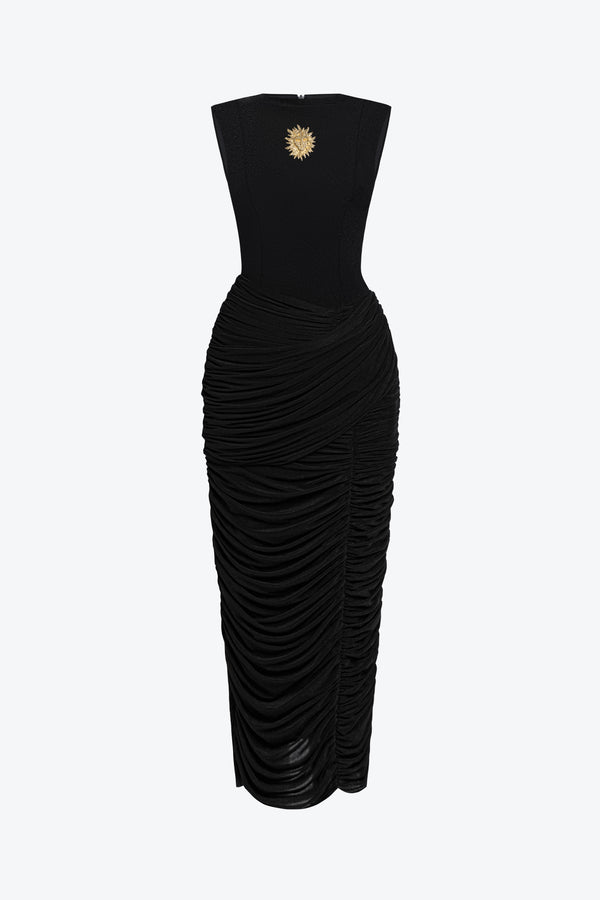Elio Ruched Midi Dress
