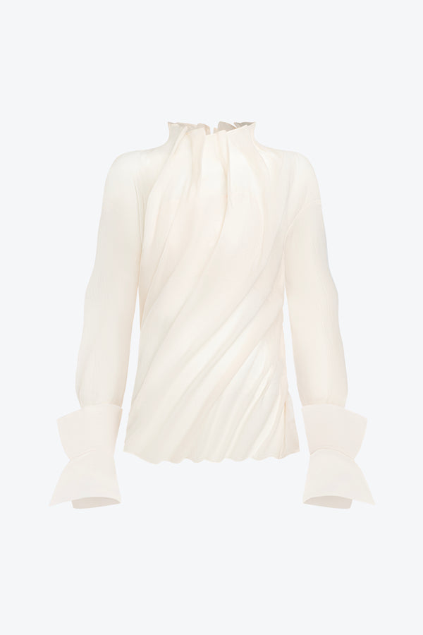 Inanna Blouse With Draped Neckline