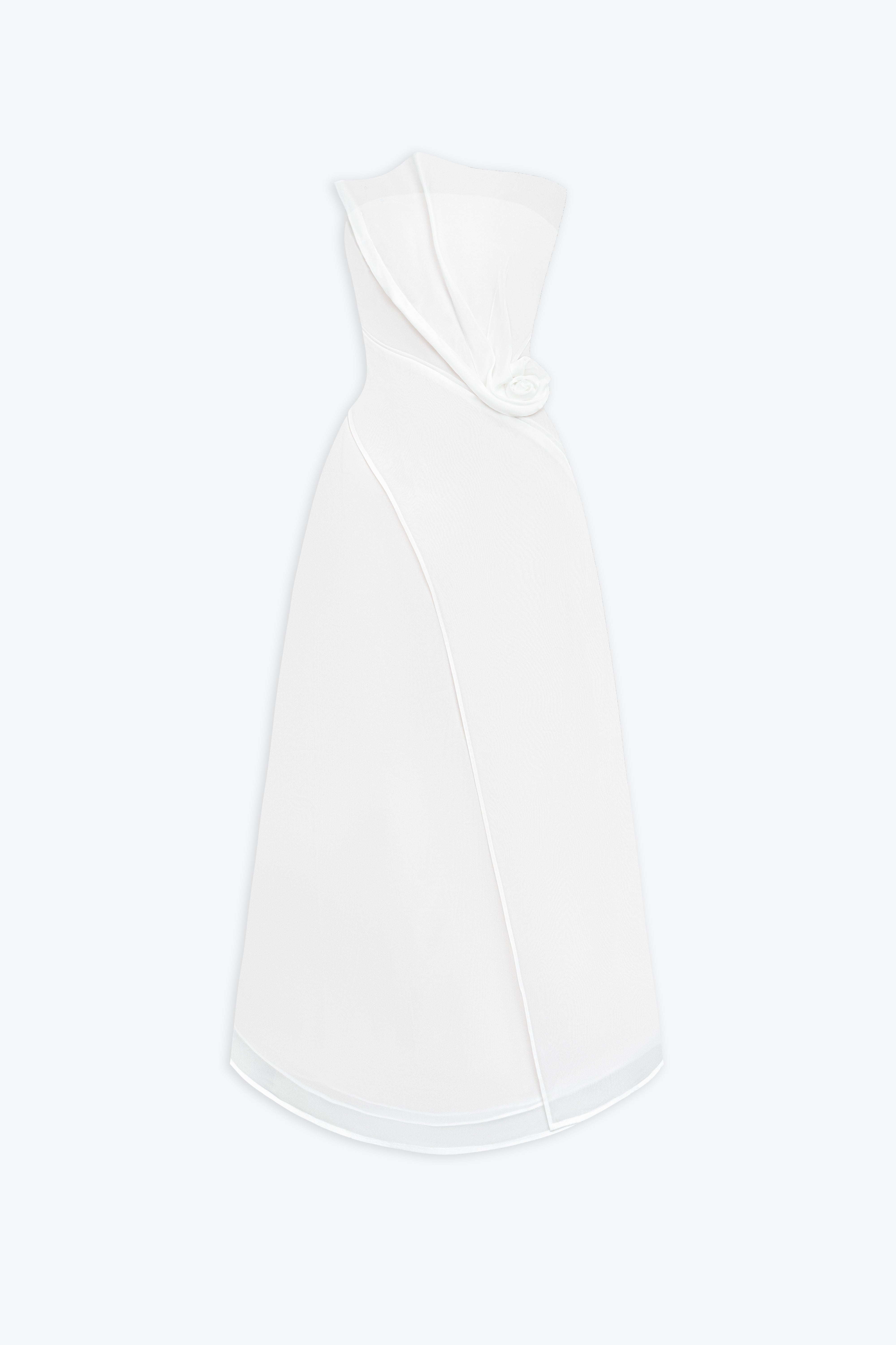 Senora Draping Strapless Midi Dress