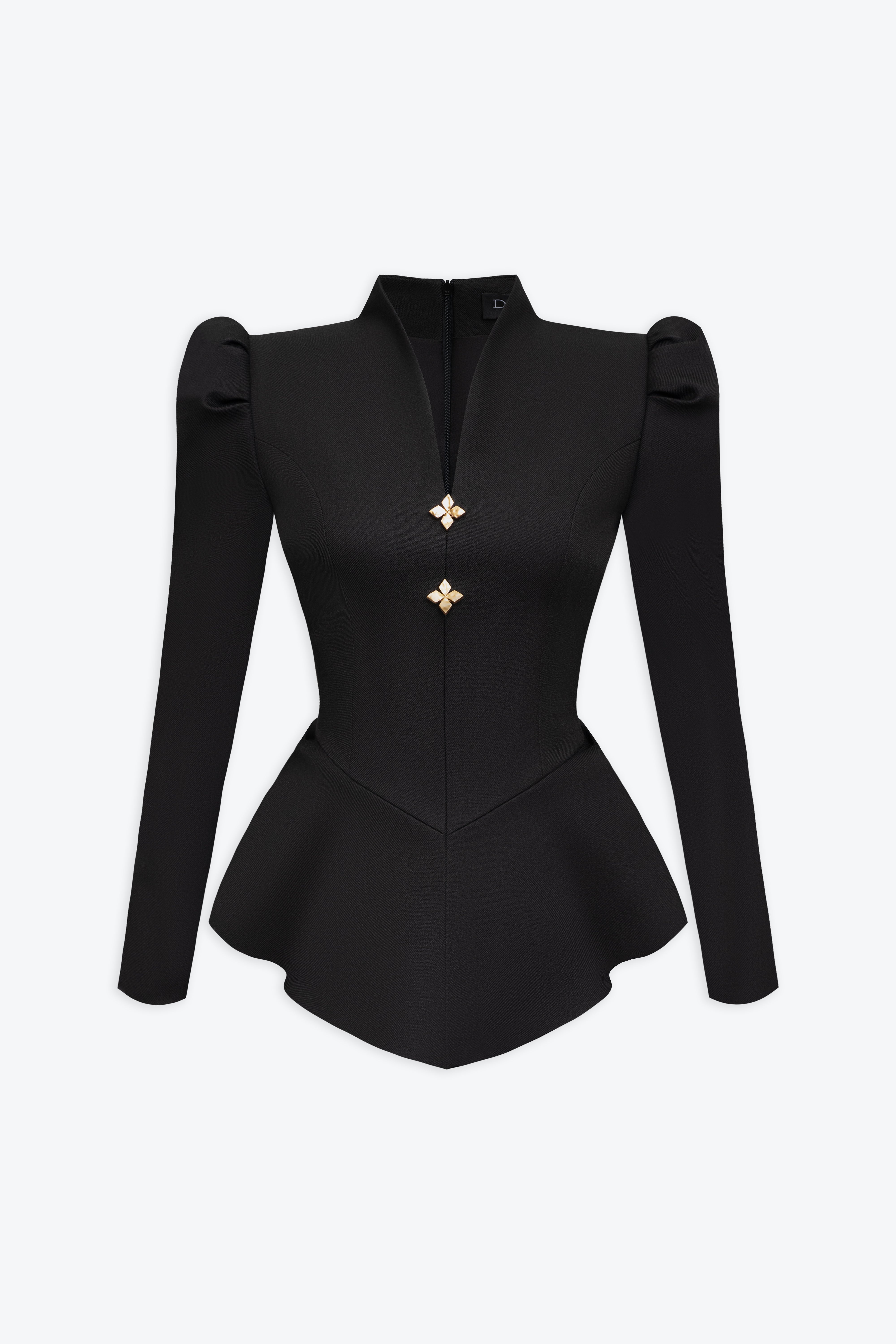 Florence Puffed Shoulder Peplum Jacket