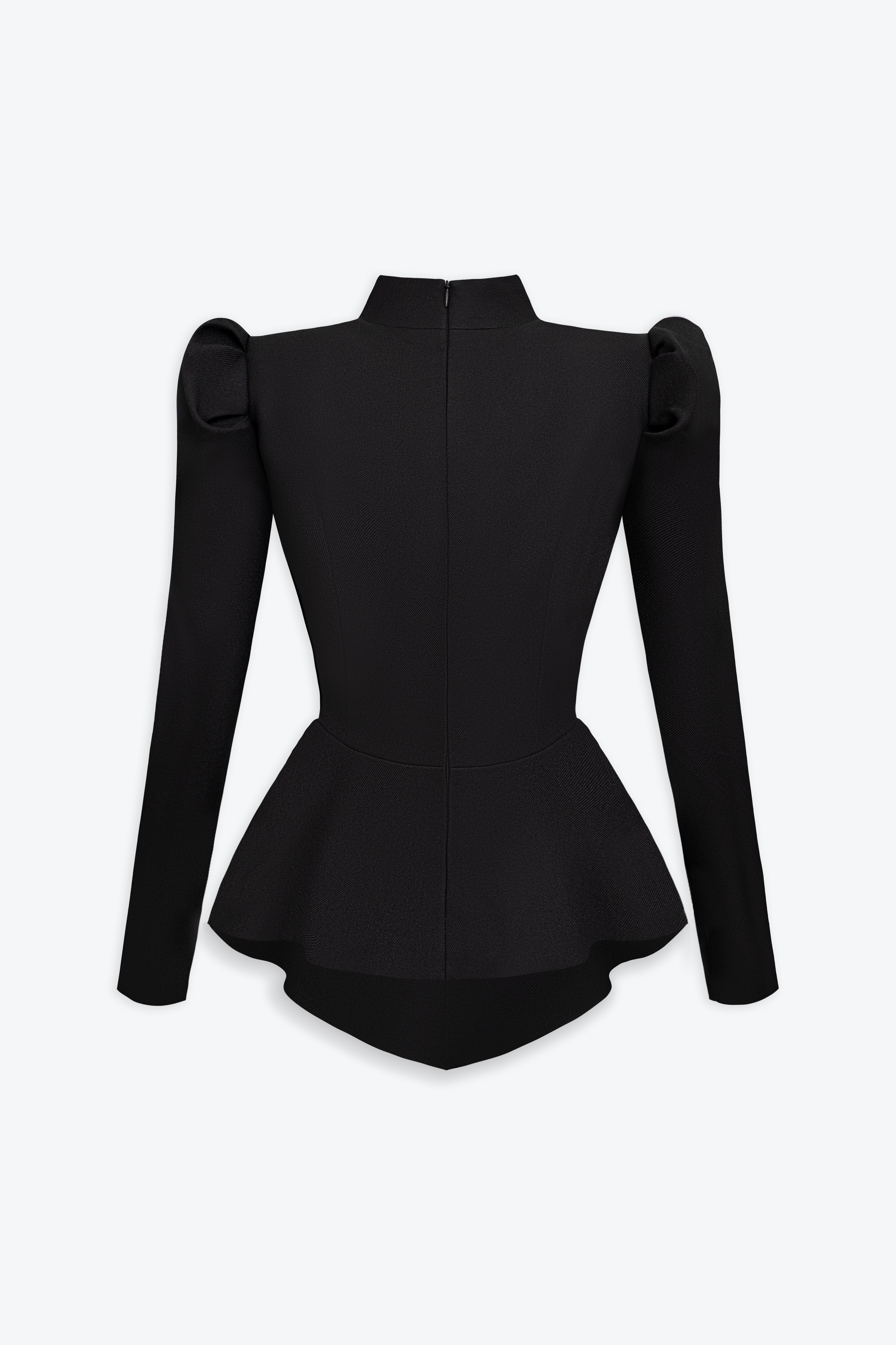 Florence Puffed Shoulder Peplum Jacket