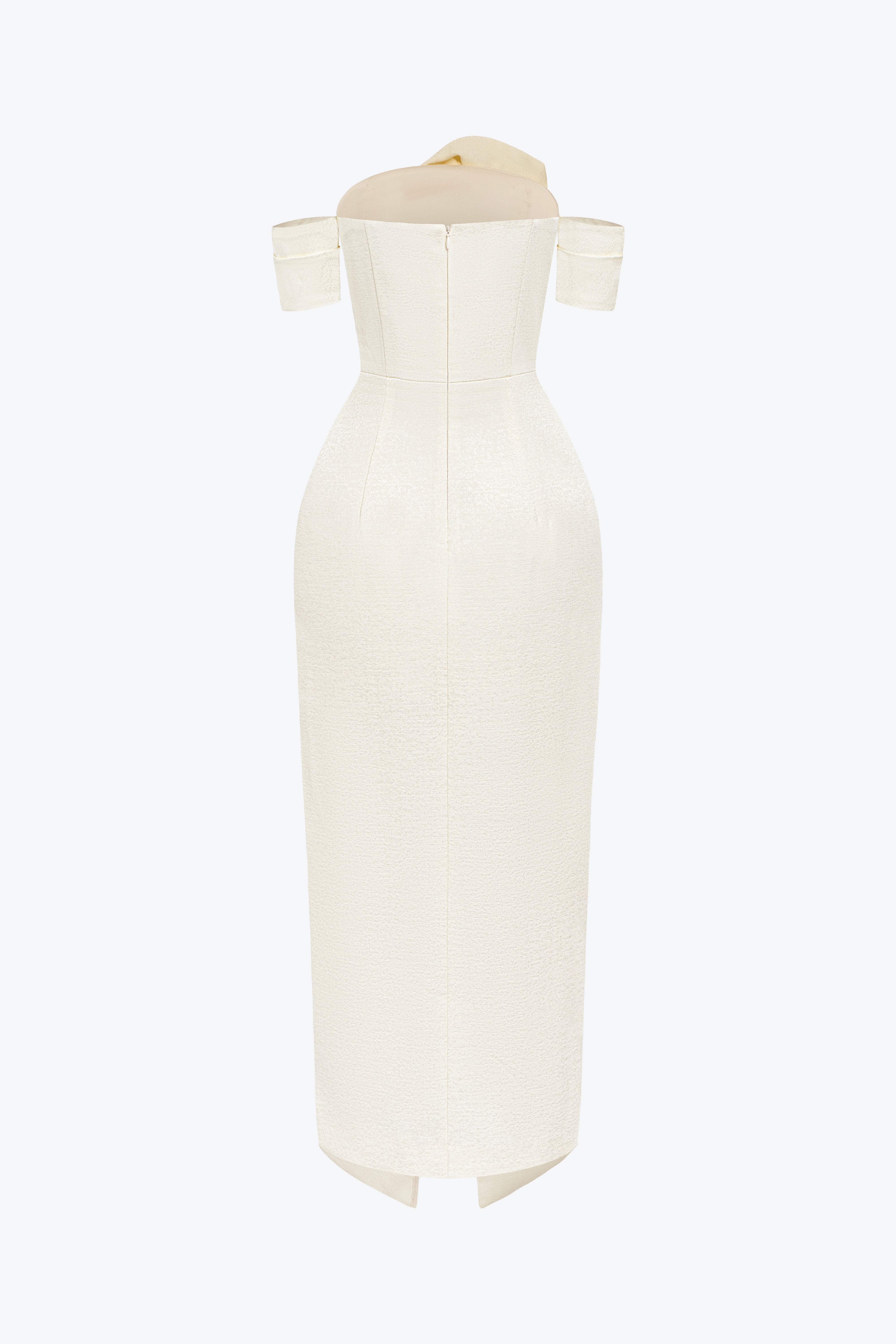 Magot Drapping Off-shoulder Pencil Dress