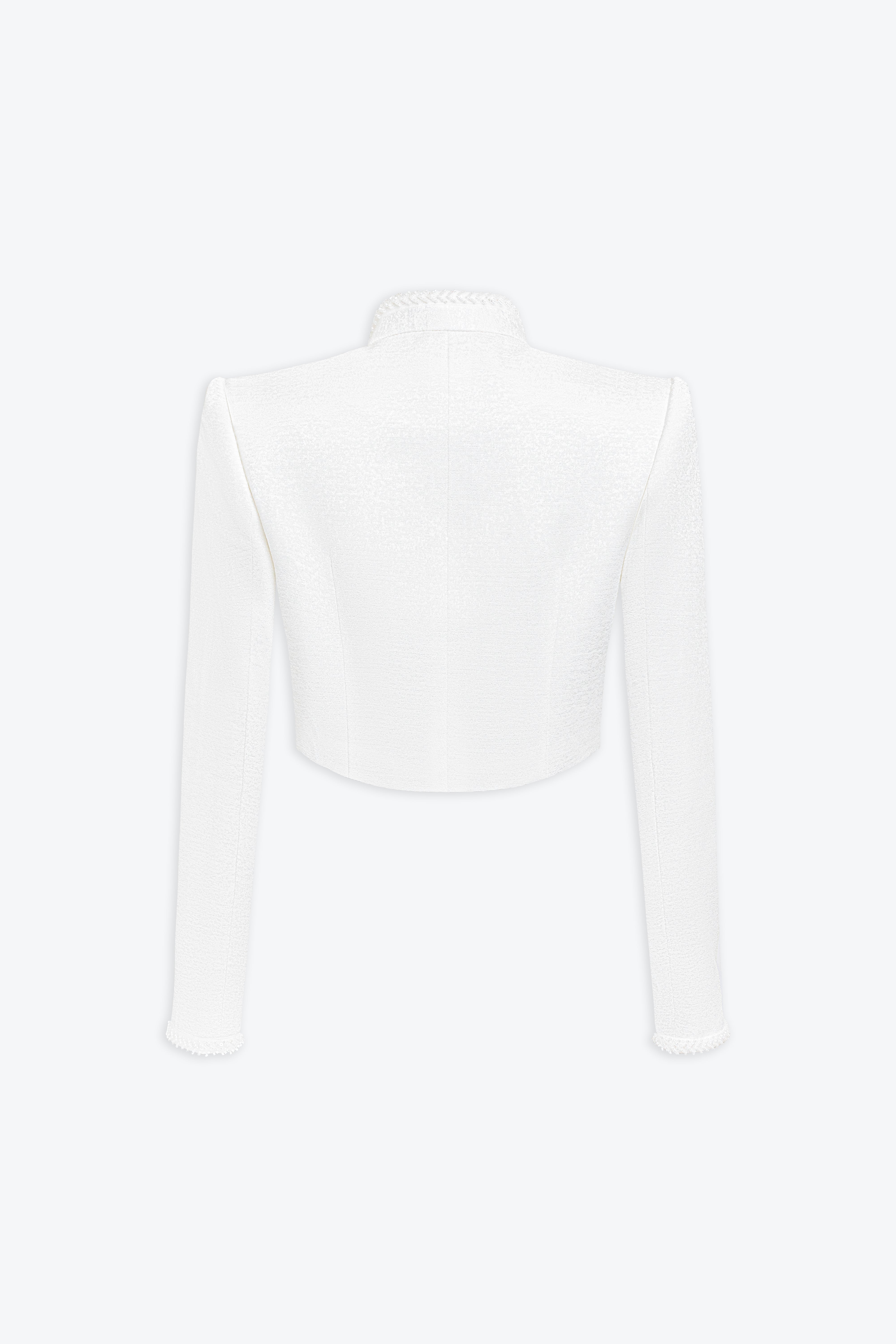 Xenia Sequin Trim Crop Jacket