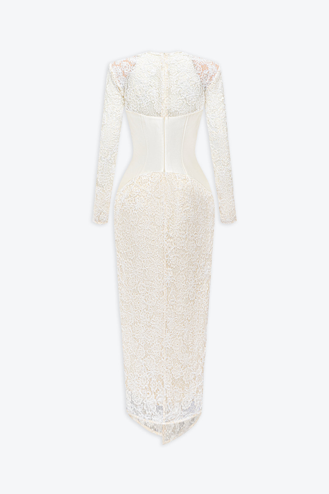 Gaia Pencil Dress with Corset L / Cream