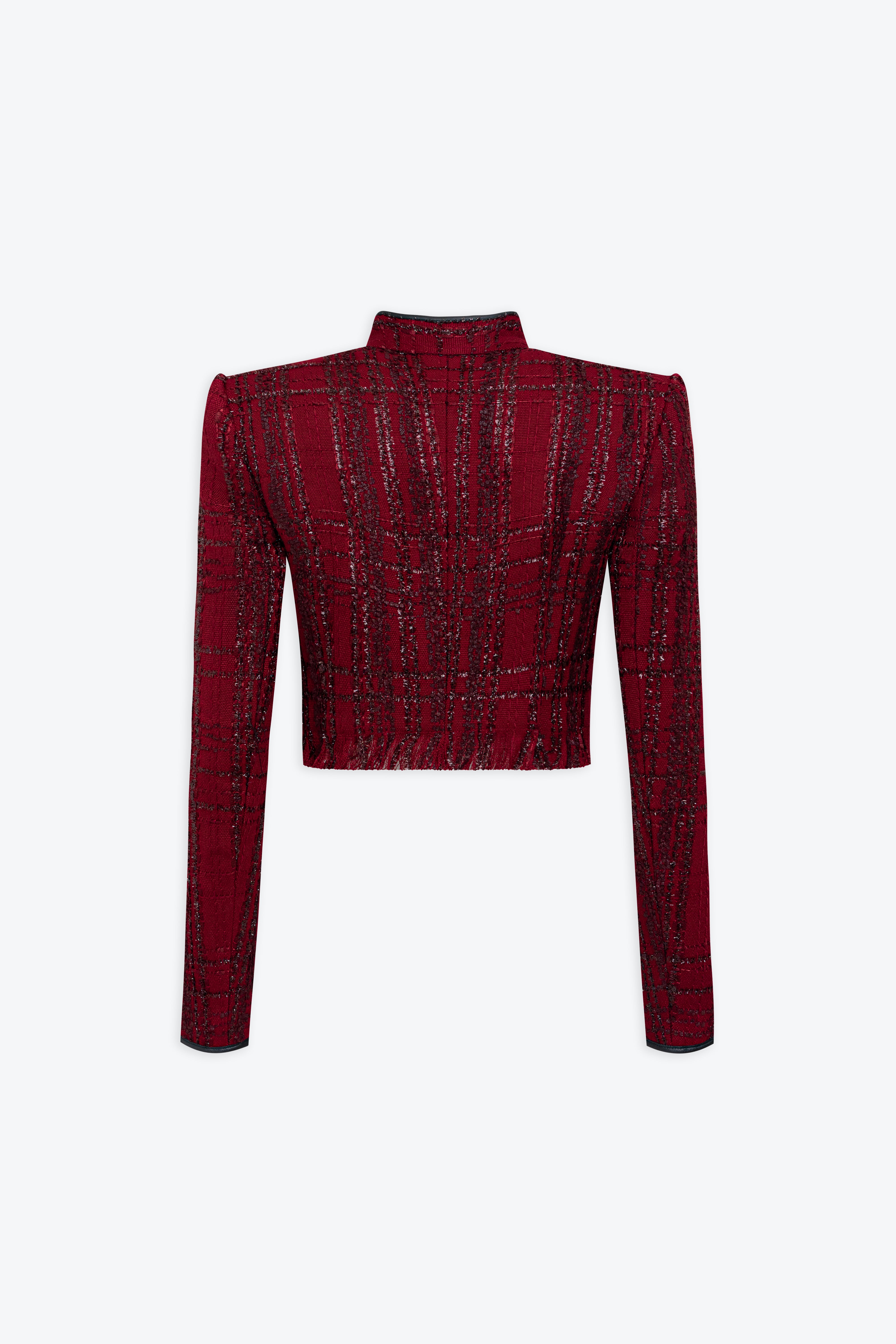 Elea High-neck Tweed Jacket