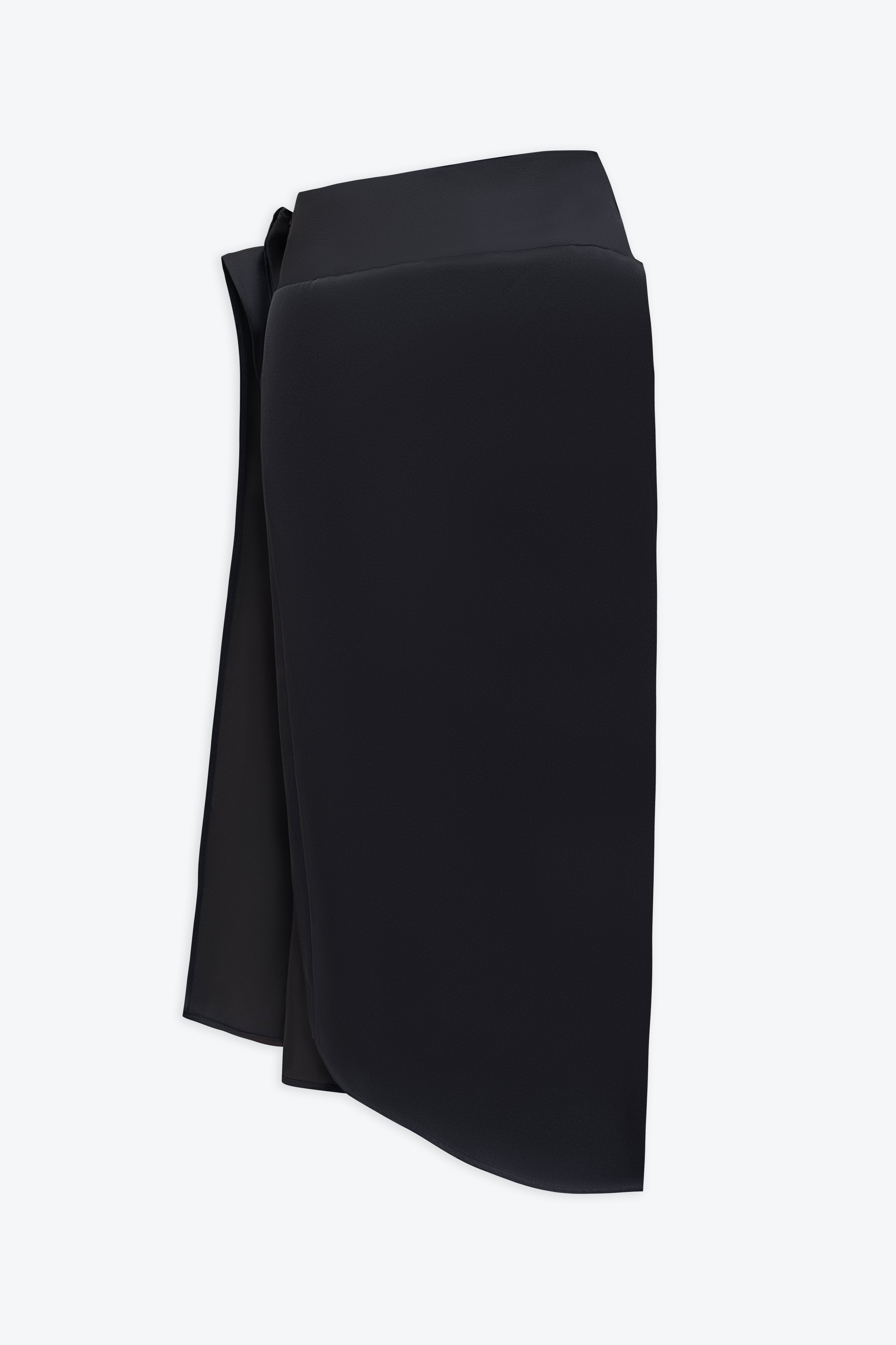 Yule Asymmetrical Drapping Midi Skirt