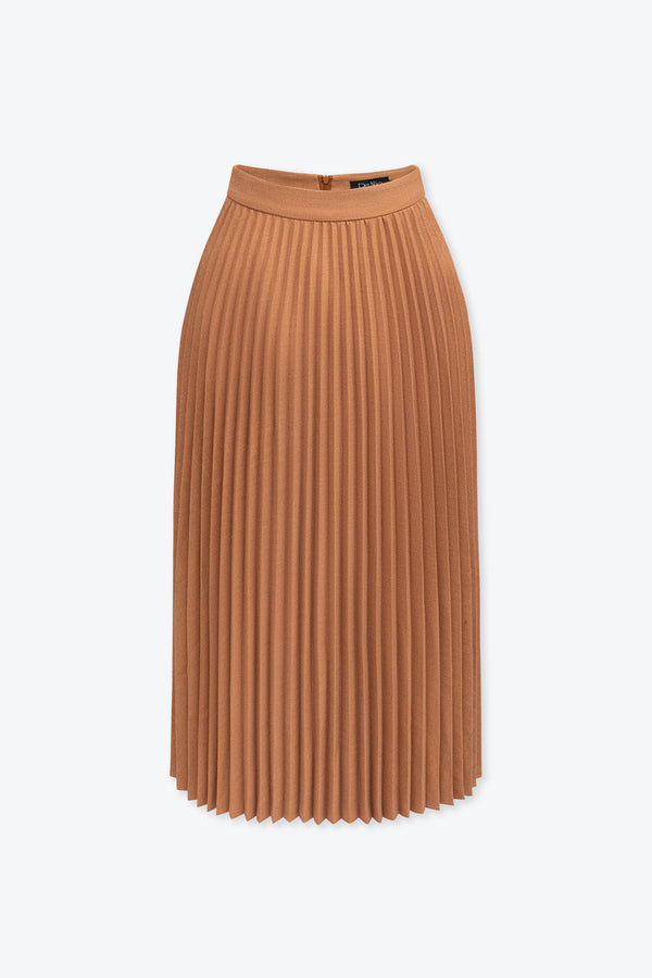 Molly Tweed Pleated Midi Skirt