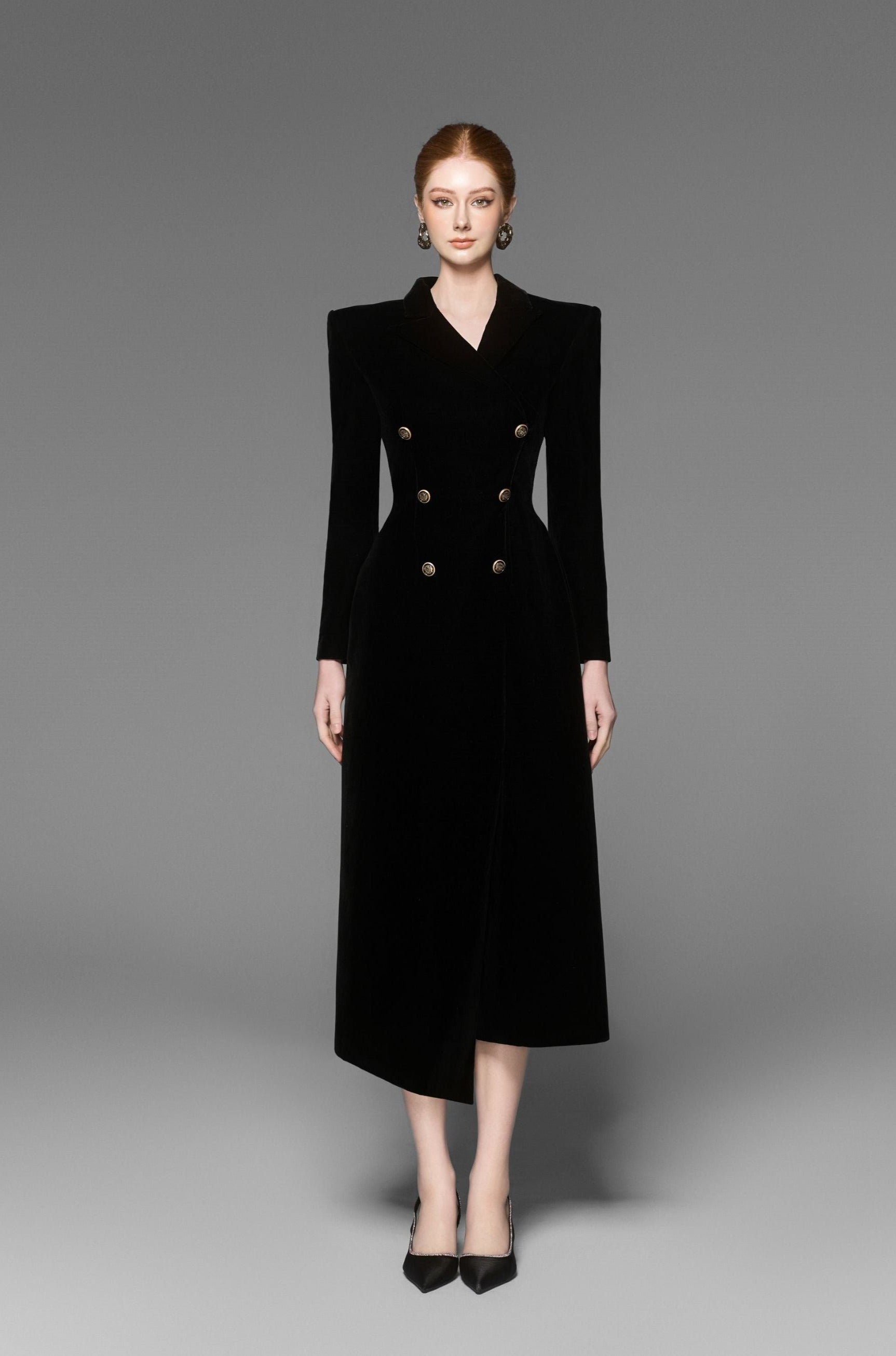 Caloria Velvet Trench Coat