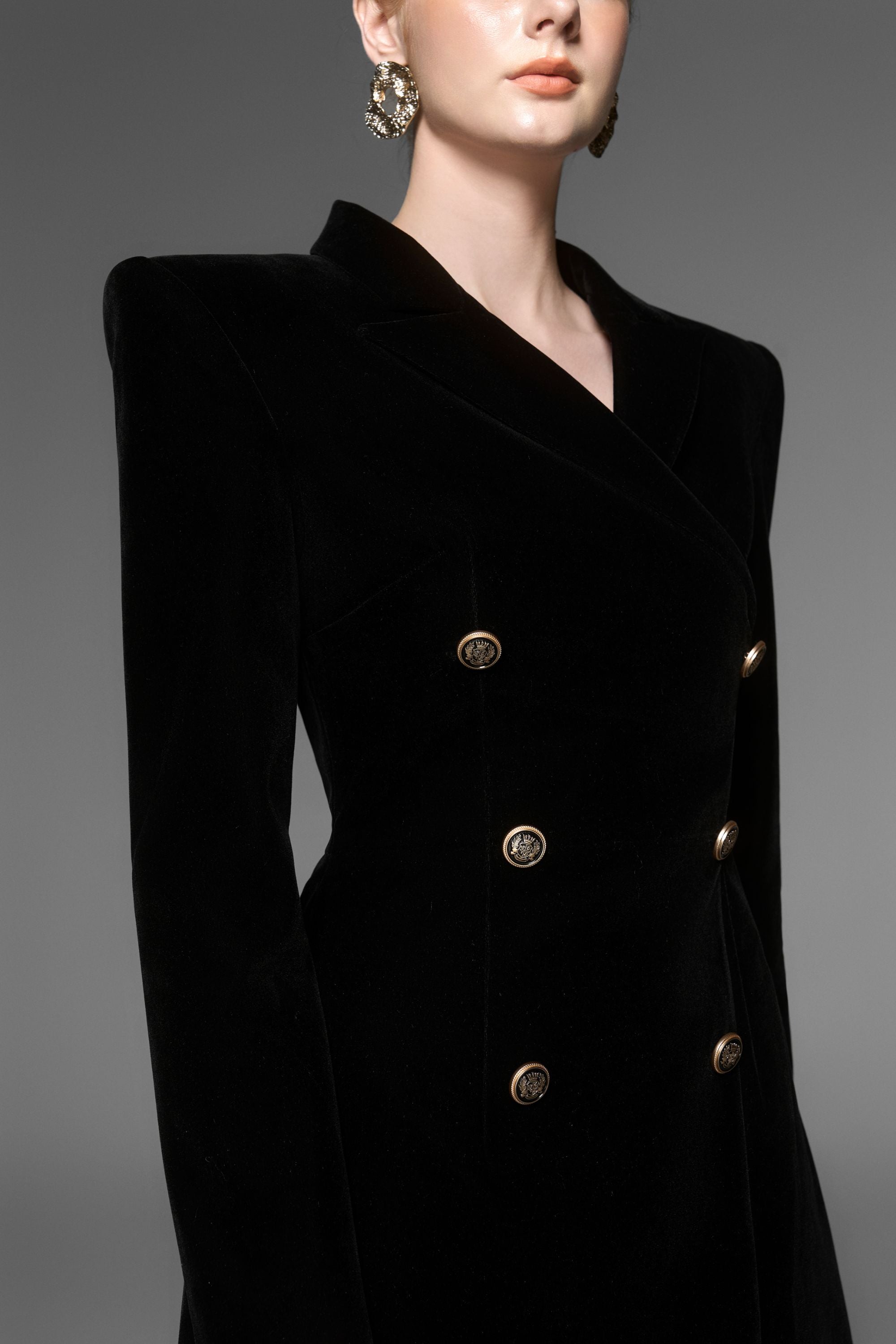 Caloria Velvet Trench Coat