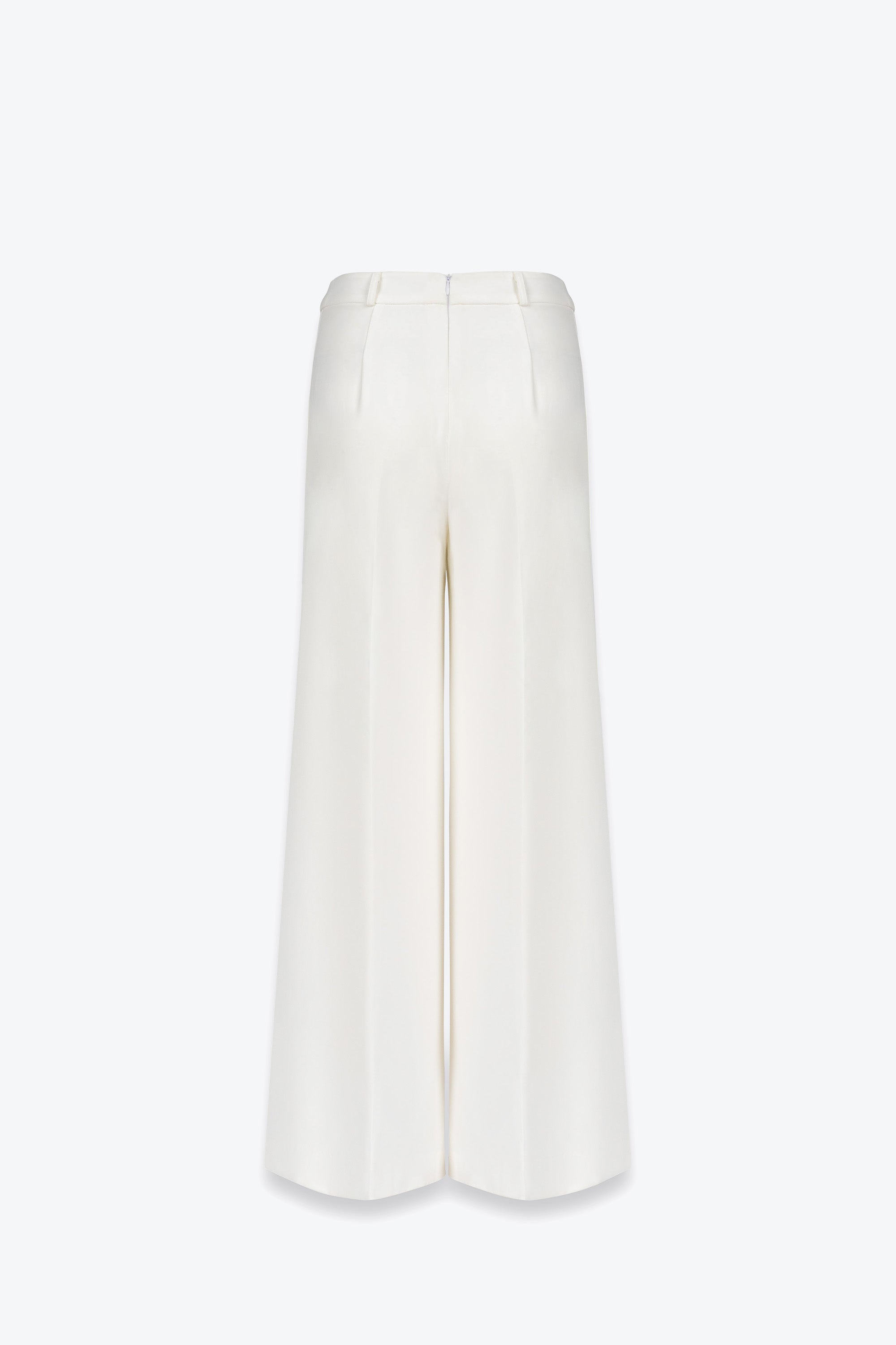 White Pleated Pants
