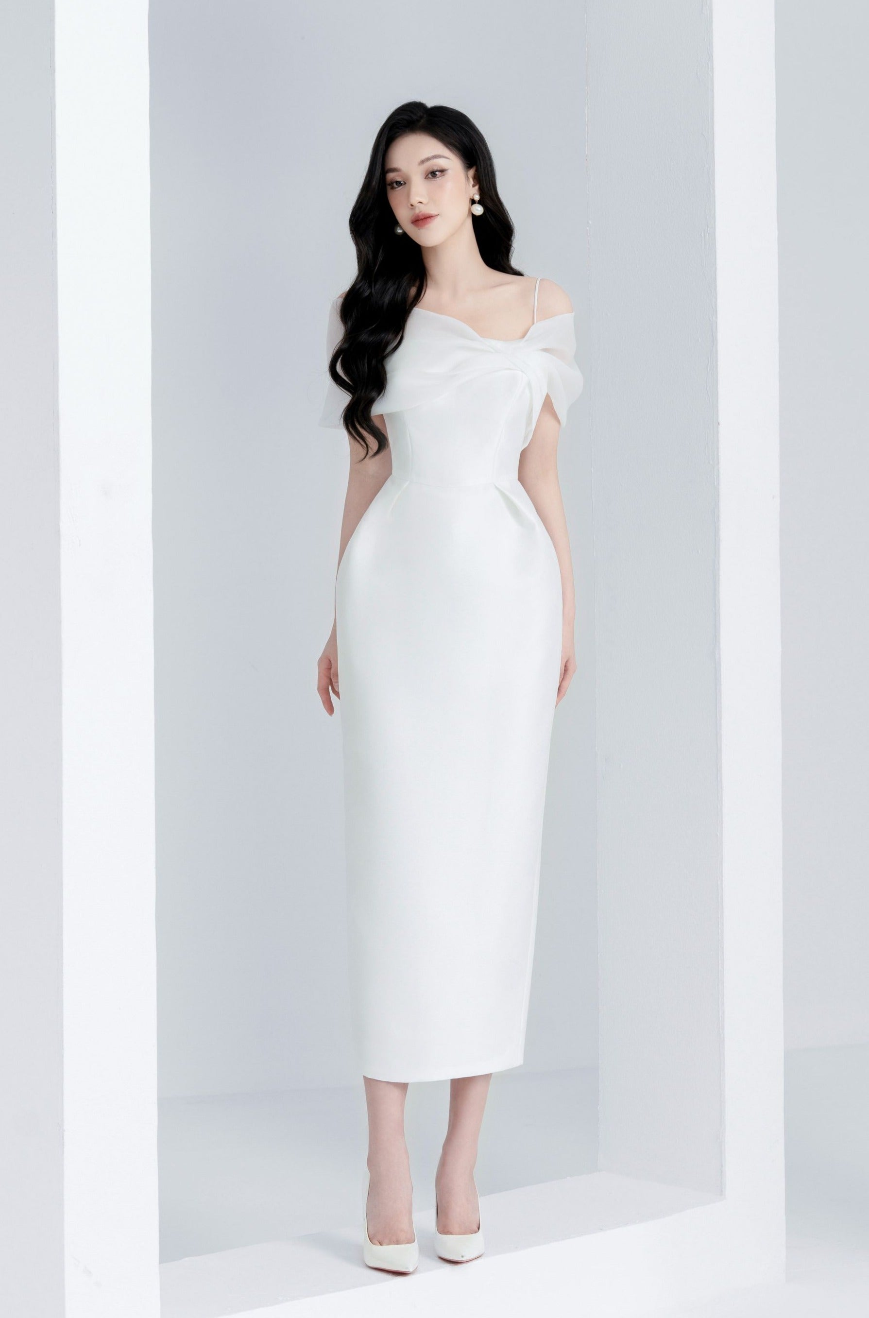 Roselily Off-Shoulder Pencil Dress